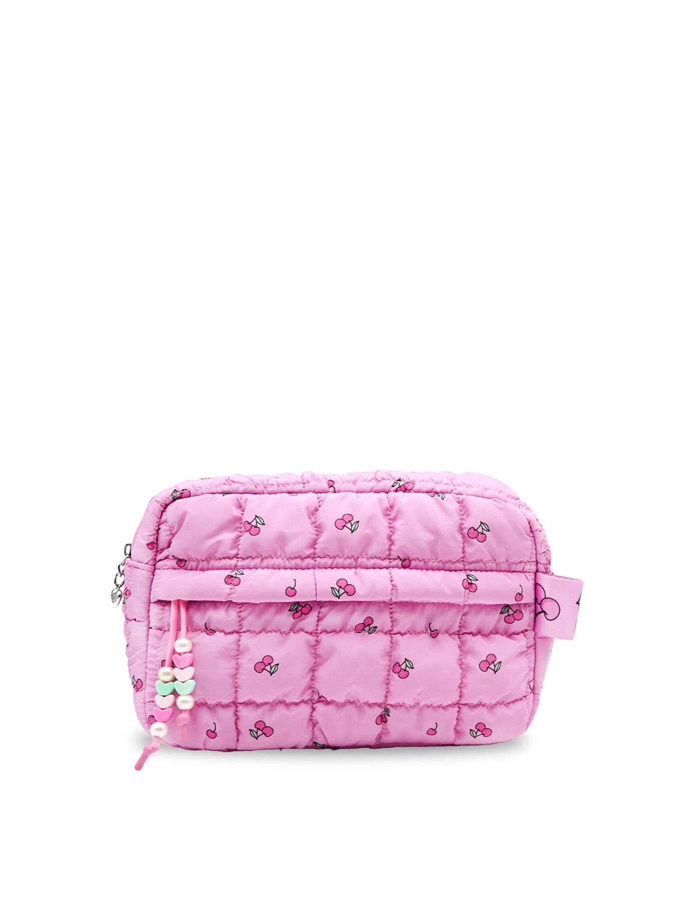 Kids' Cherry Print Scrunch Pouch Pink