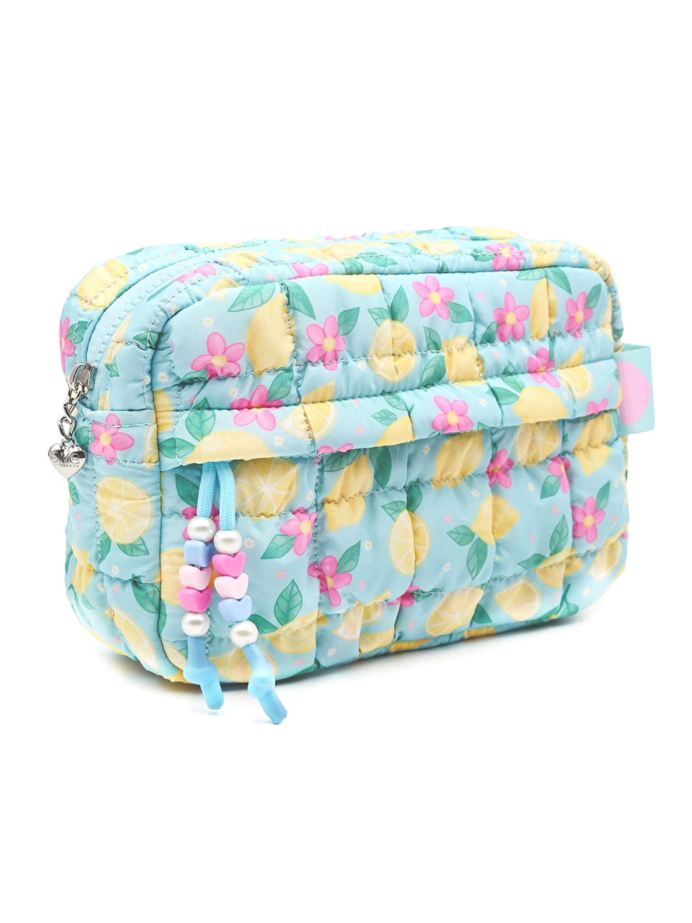 Kids' Lemon Floral Scrunch Pouch Blue