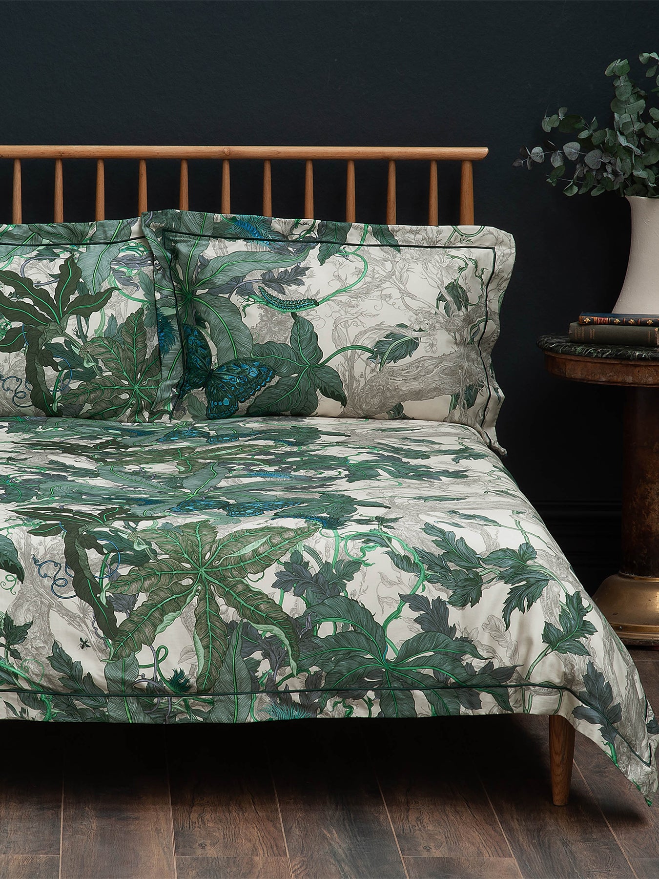 Leaforia Verde Oxford Pillowcase Pair 50cm x 75cm
