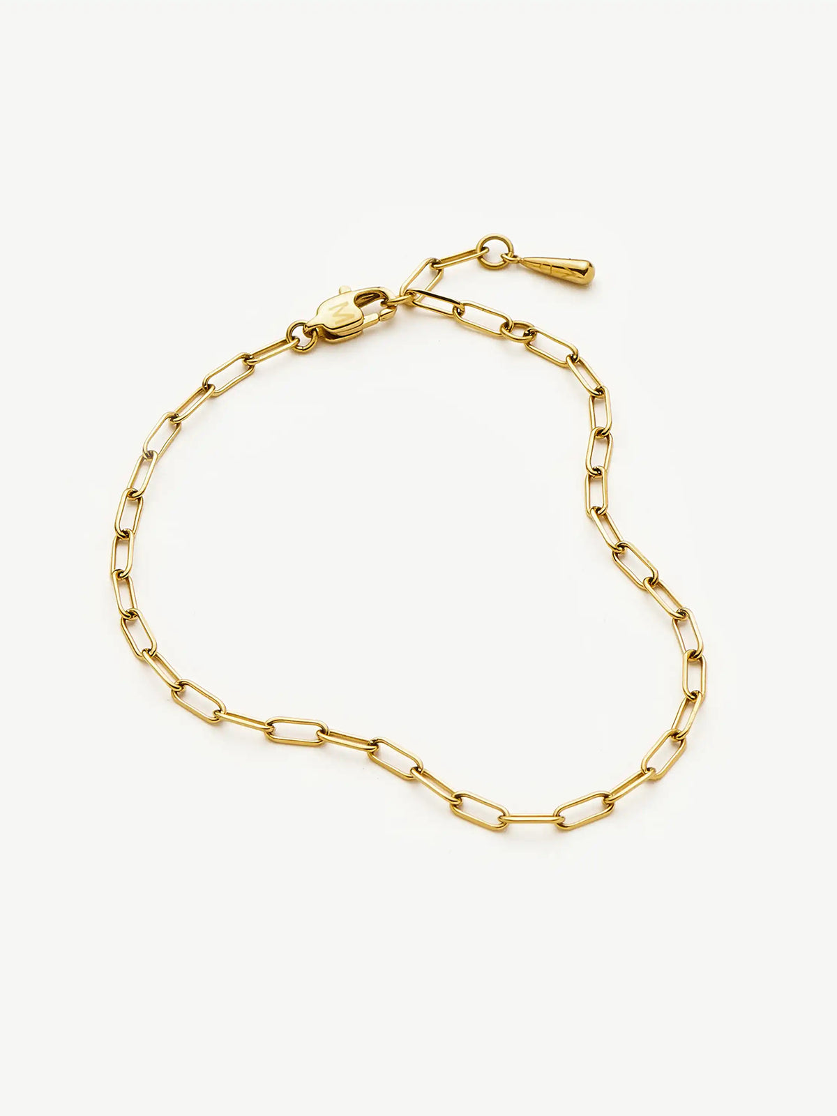 18KT Gold-Plated Mini Paperclip Chain Bracelet