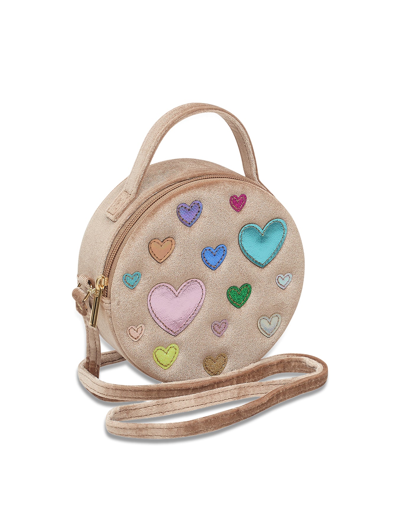 Kids Scatter Heart Velvet Bag Multi