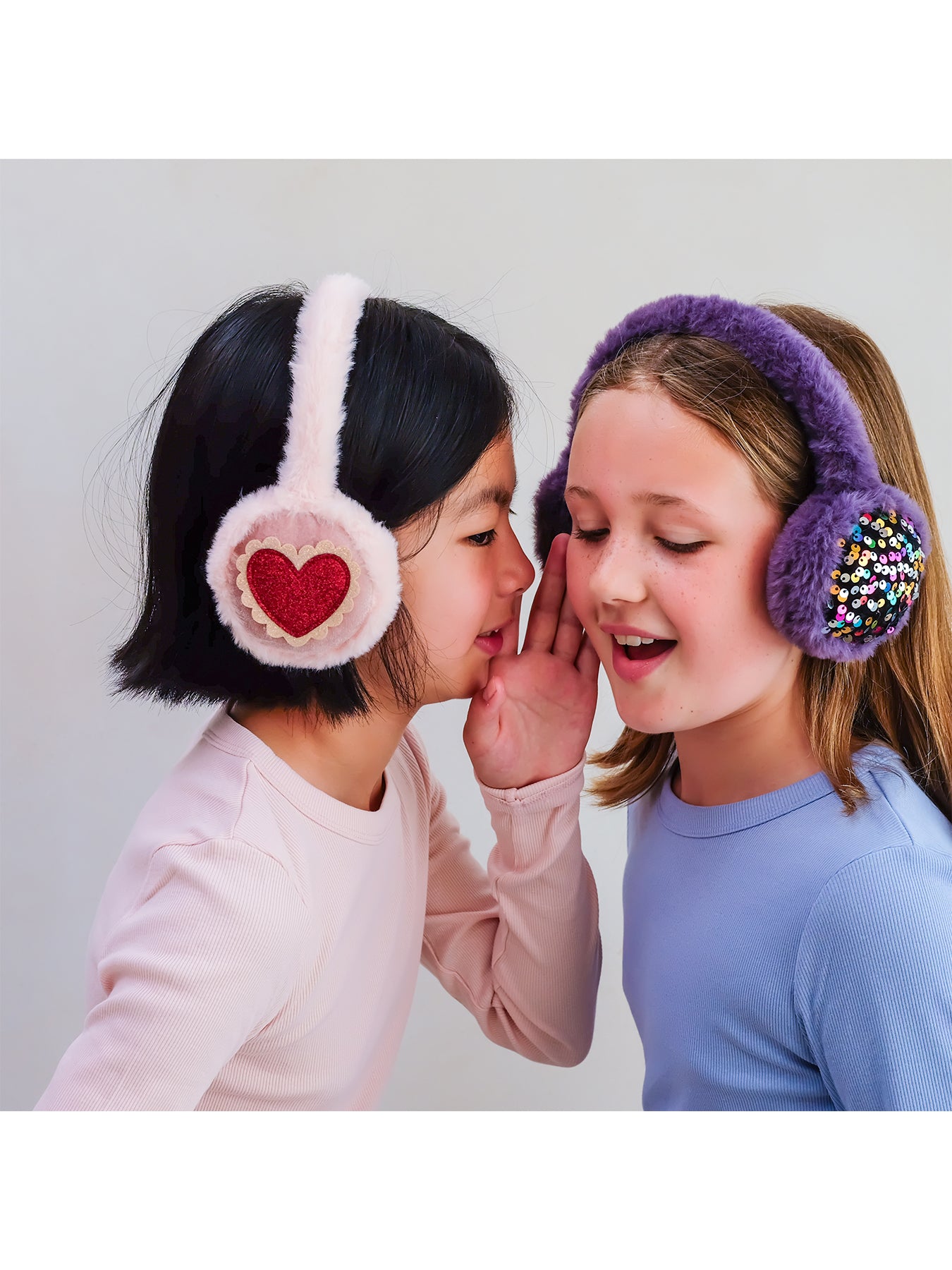 Kids Dreamy Heart Earmuffs Pink