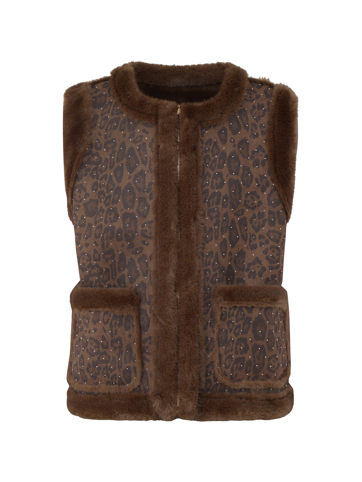 Reversible Faux Fur Leopard Gilet