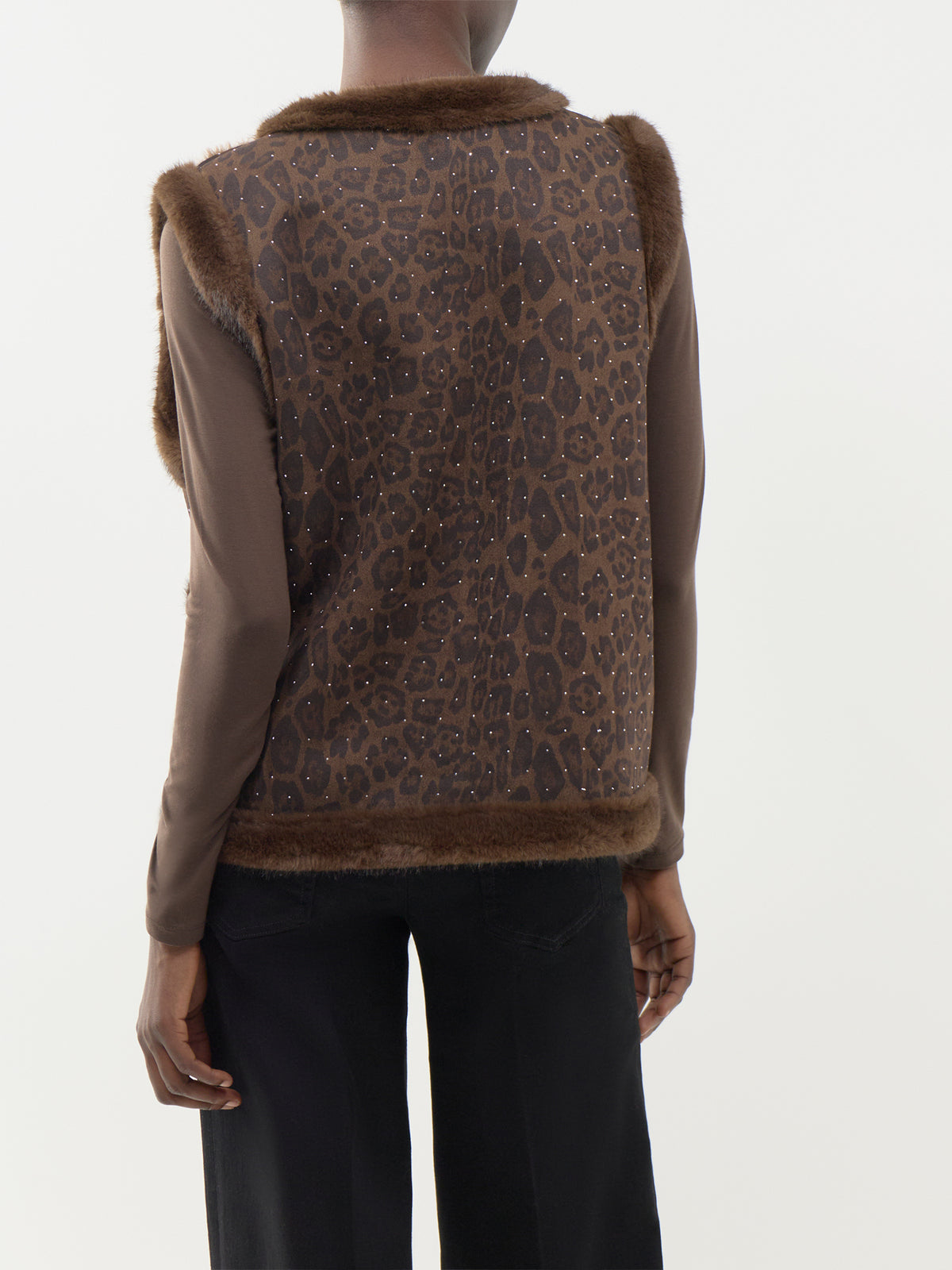 Reversible Faux Fur Leopard Gilet