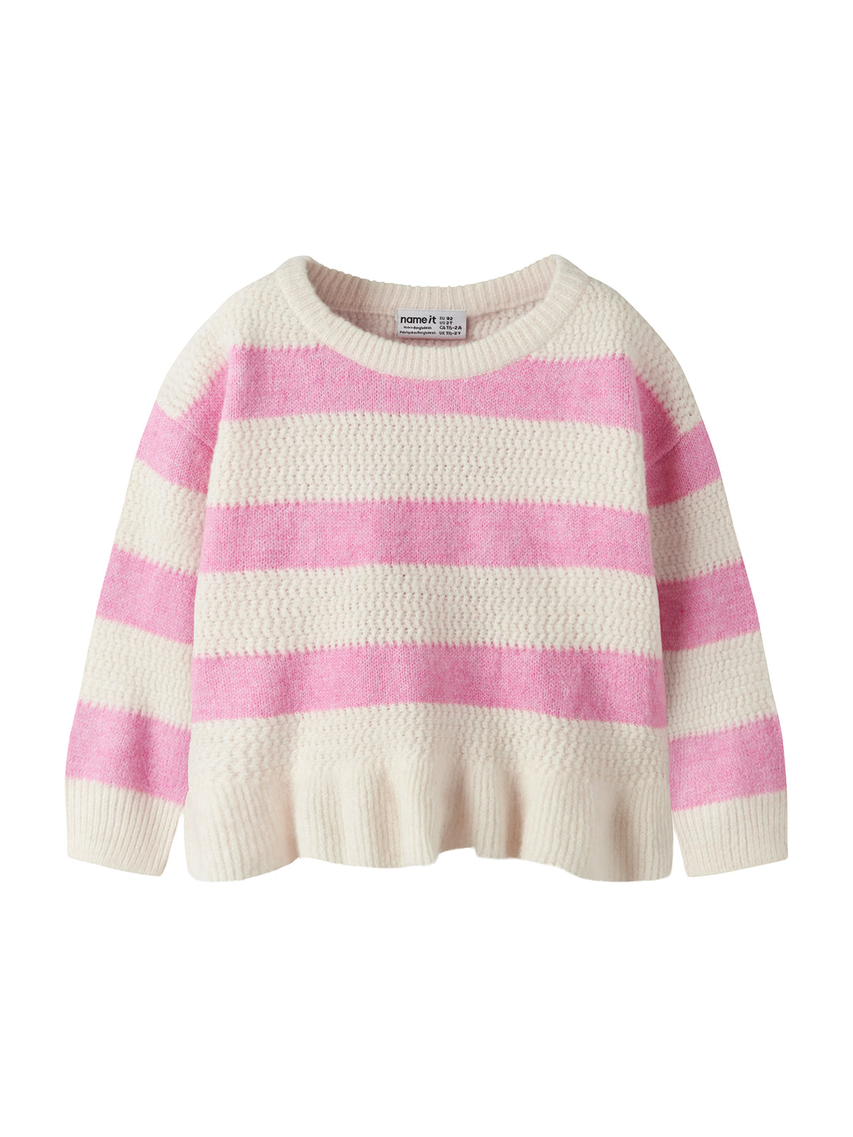 Girls' Nyla Long-Sleeved Knitted Jumper - Antique White