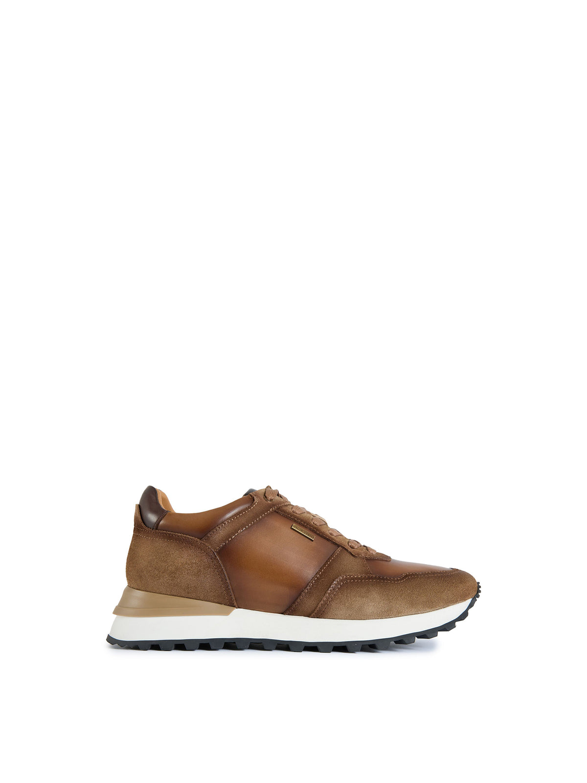 Gervais Casual Runner Leather Trainers - Tan