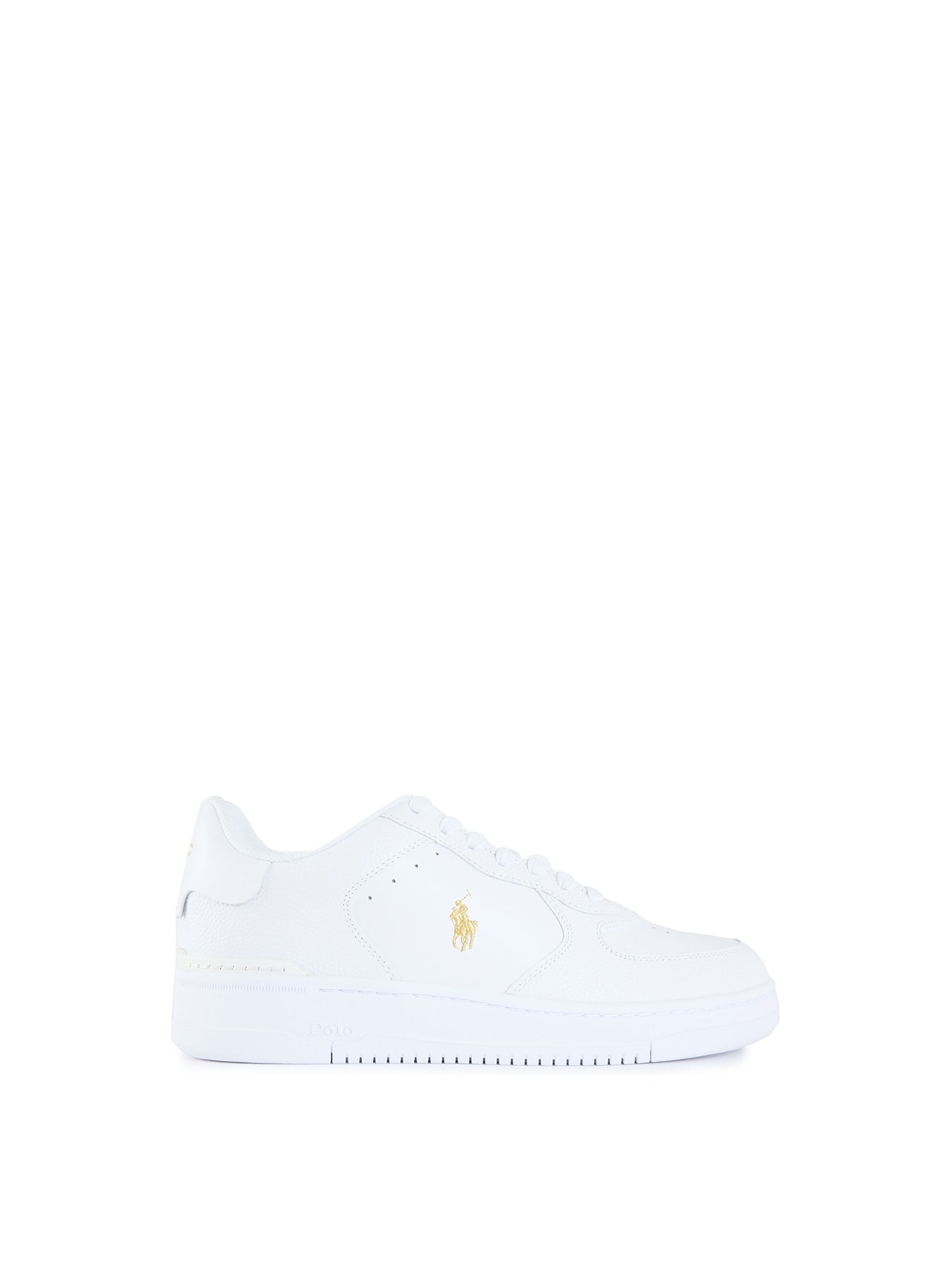 Masters Court Leather Trainers - White / Gold