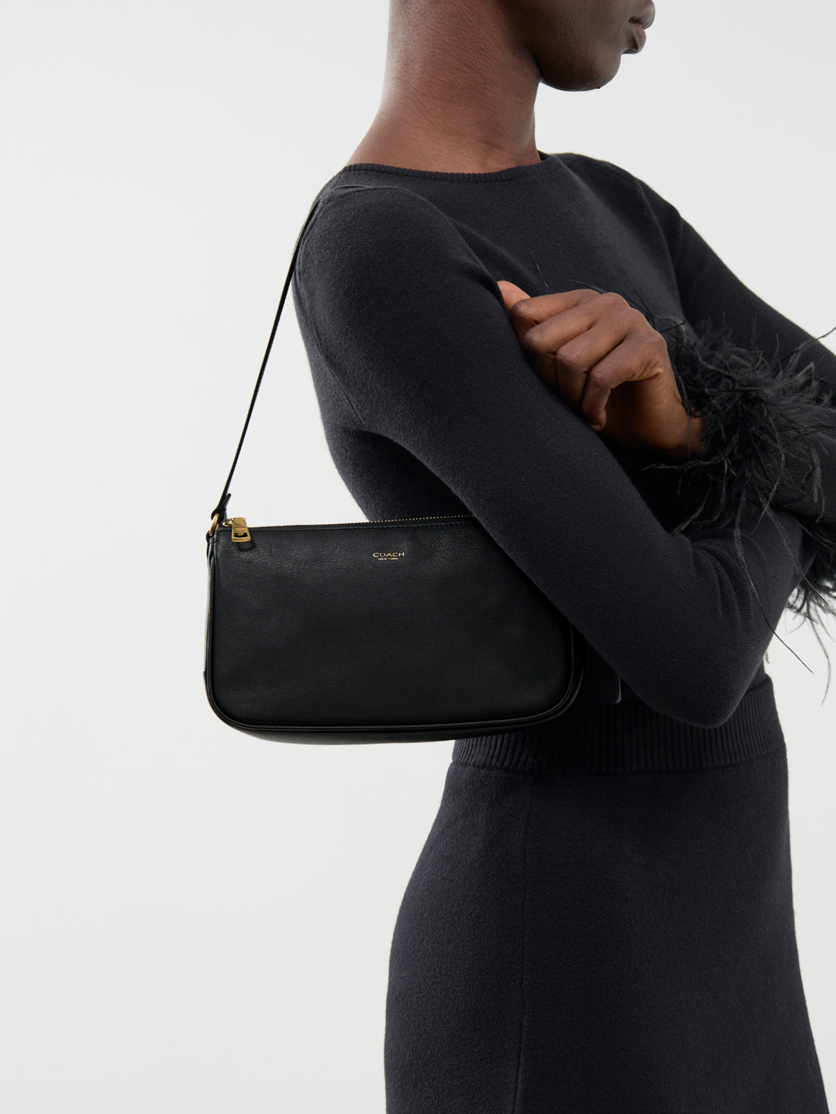 Plaza Natural Grain Leather Bag – Black