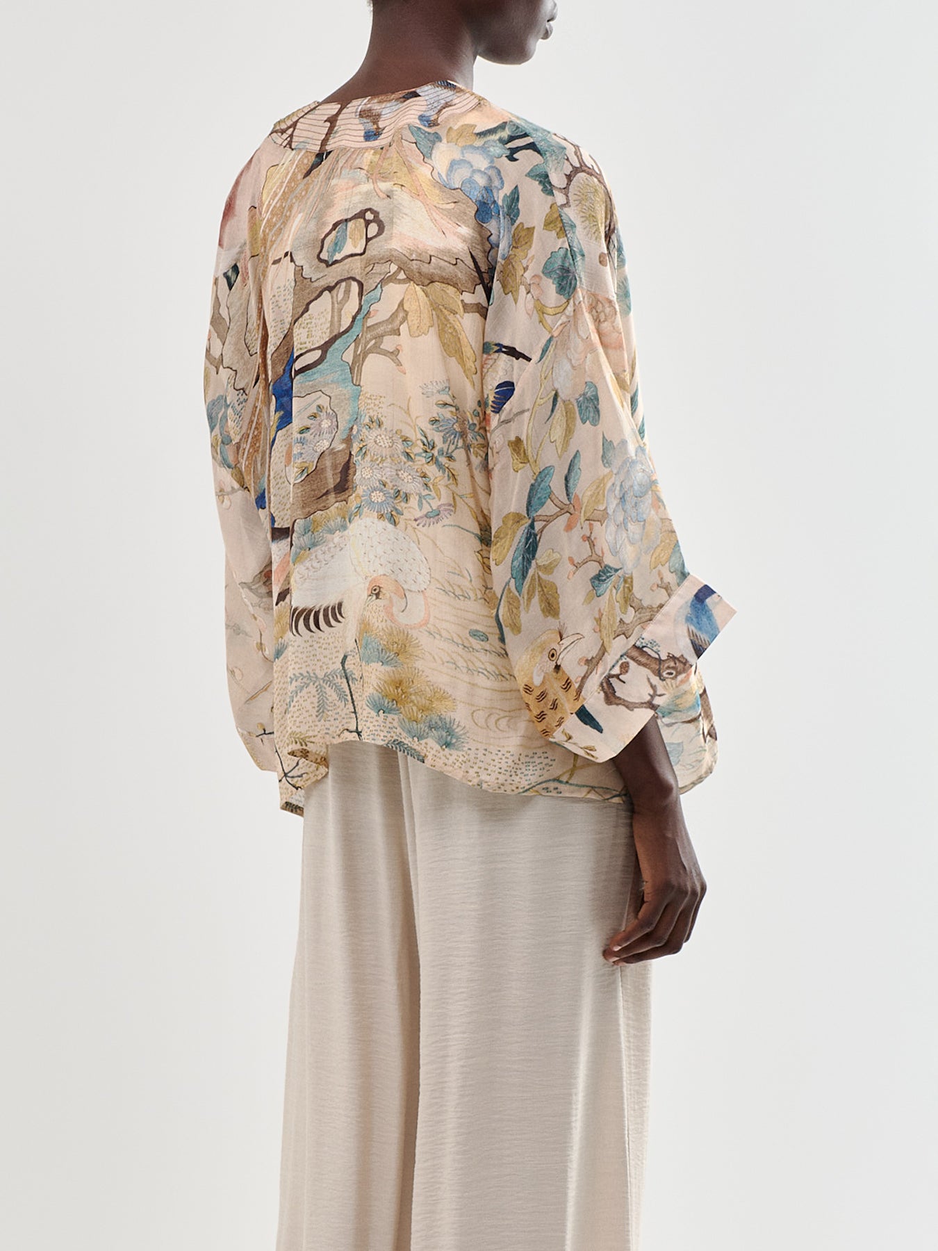 Women's Hummingbird Modal-Blend Short Kimono