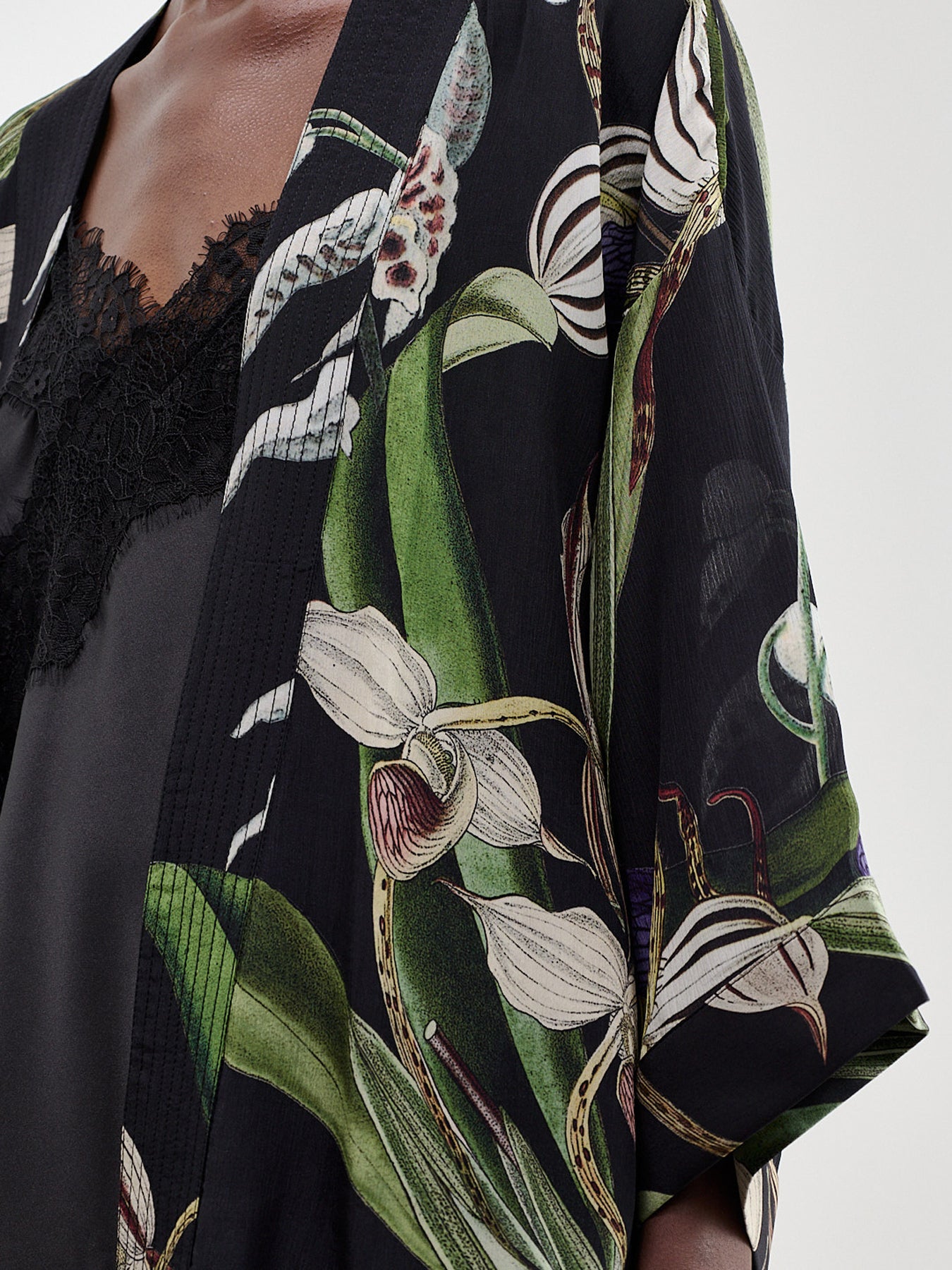 Women's Orchid Crepe Modal-Blend Short Kimono