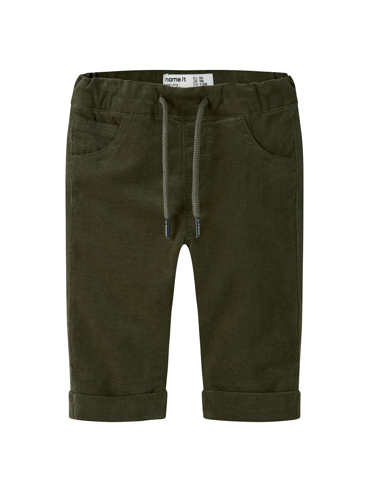 Baby Ben Cotton Corduroy Regular Fit Trousers - Olive Night
