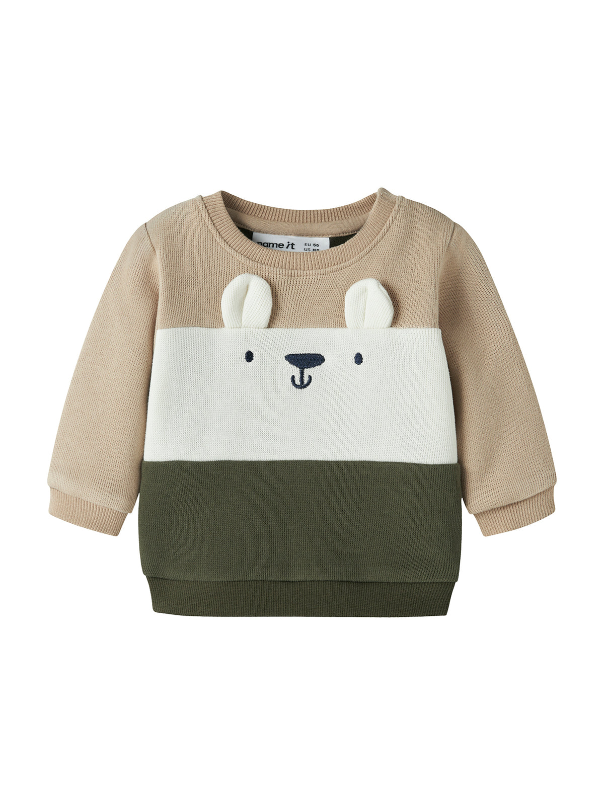 Baby Osten Organic Cotton Blend Long-Sleeved Sweatshirt - Olive Night