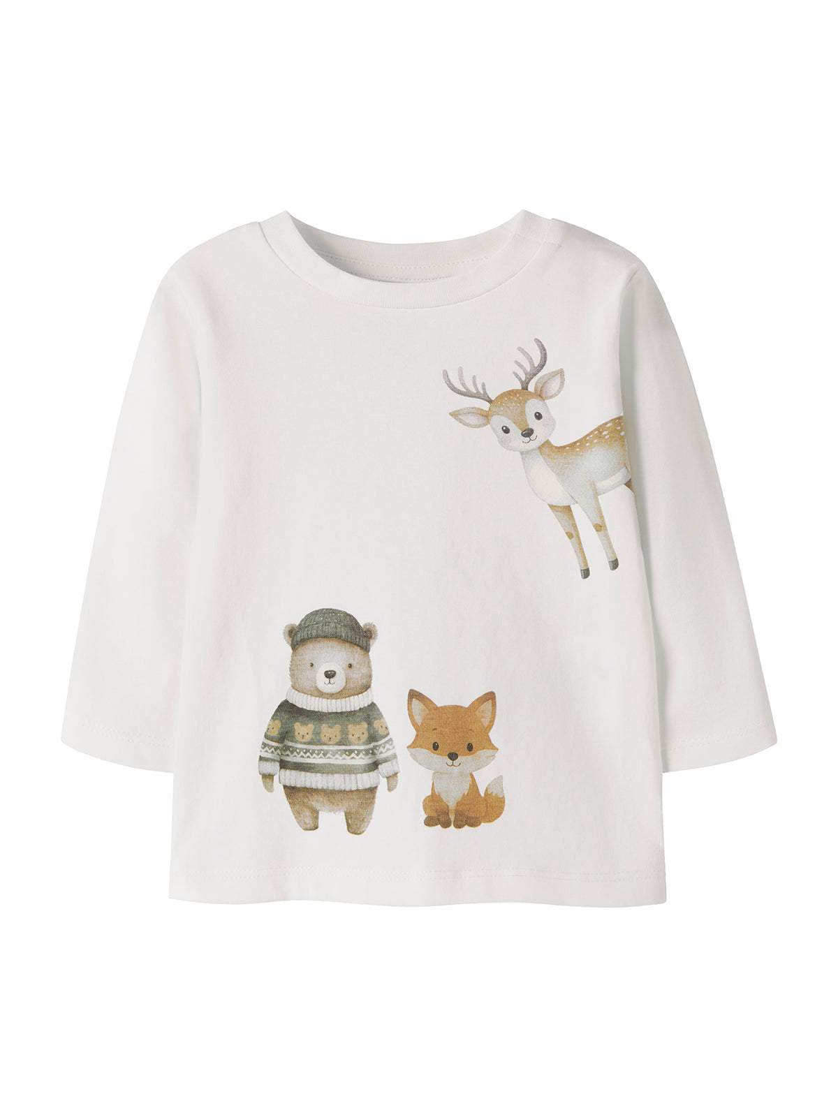 Baby Olekris Organic Cotton Long-Sleeved Top - Cloud Dancer