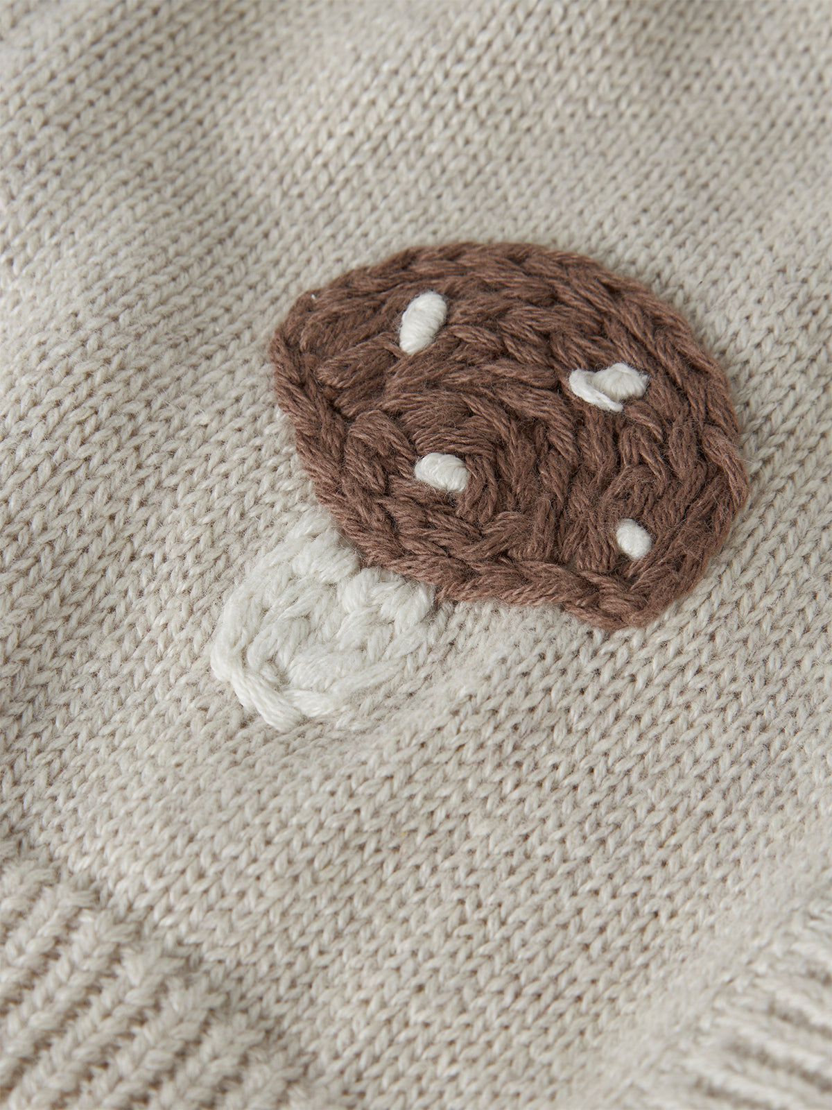 Baby Otelia Organic Cotton Knitted Cardigan - Peyote Melange