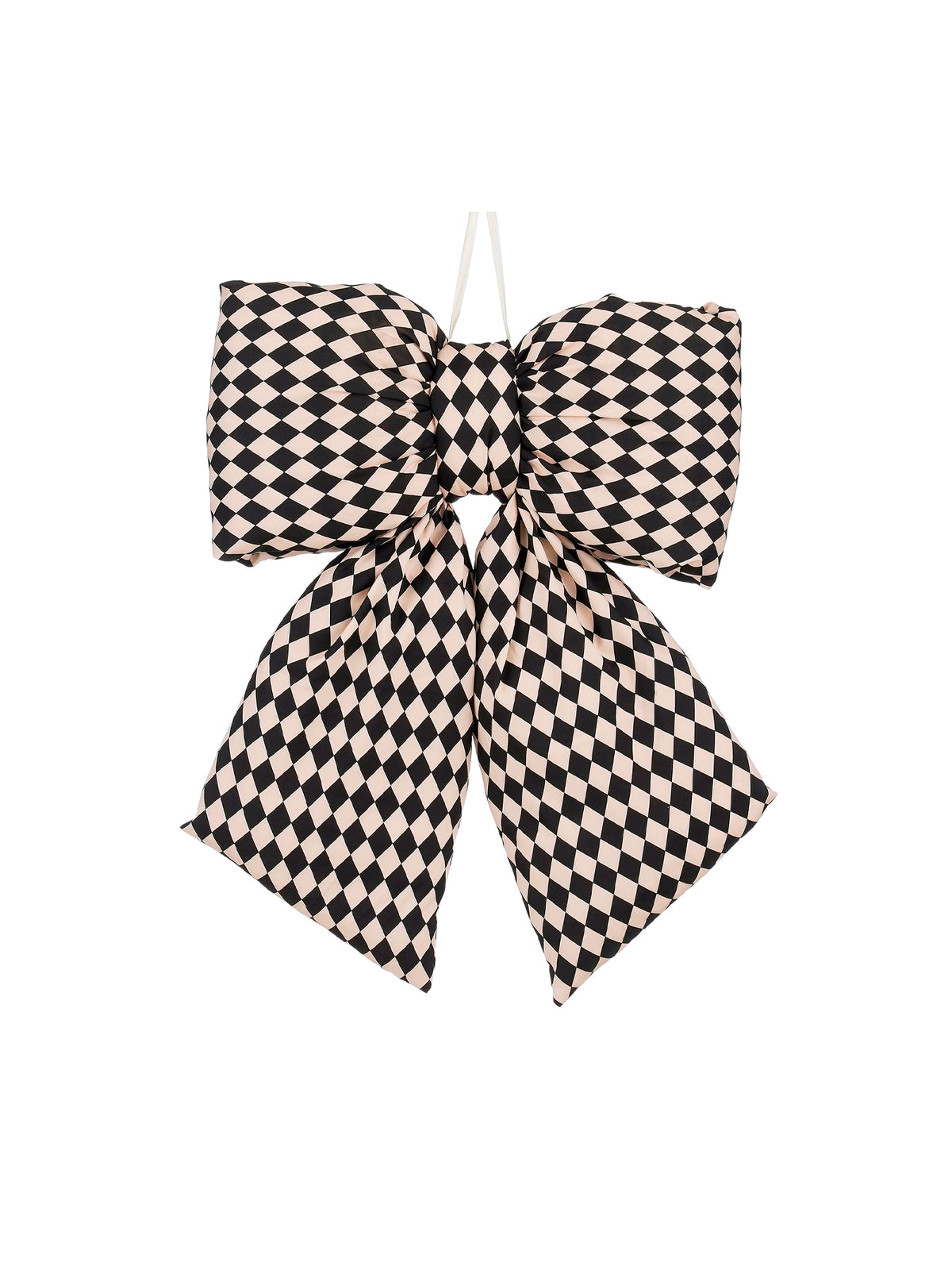 Oversized Check Bow Hanging Decoration 50cm