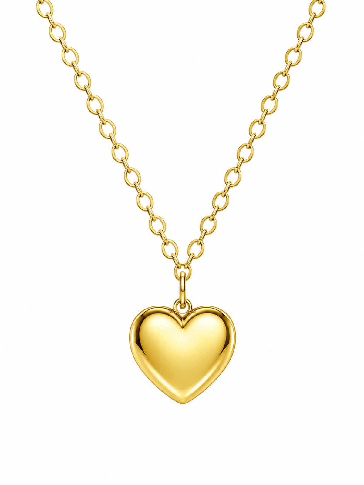 Gold-Plated Silver Heart Stud Earrings