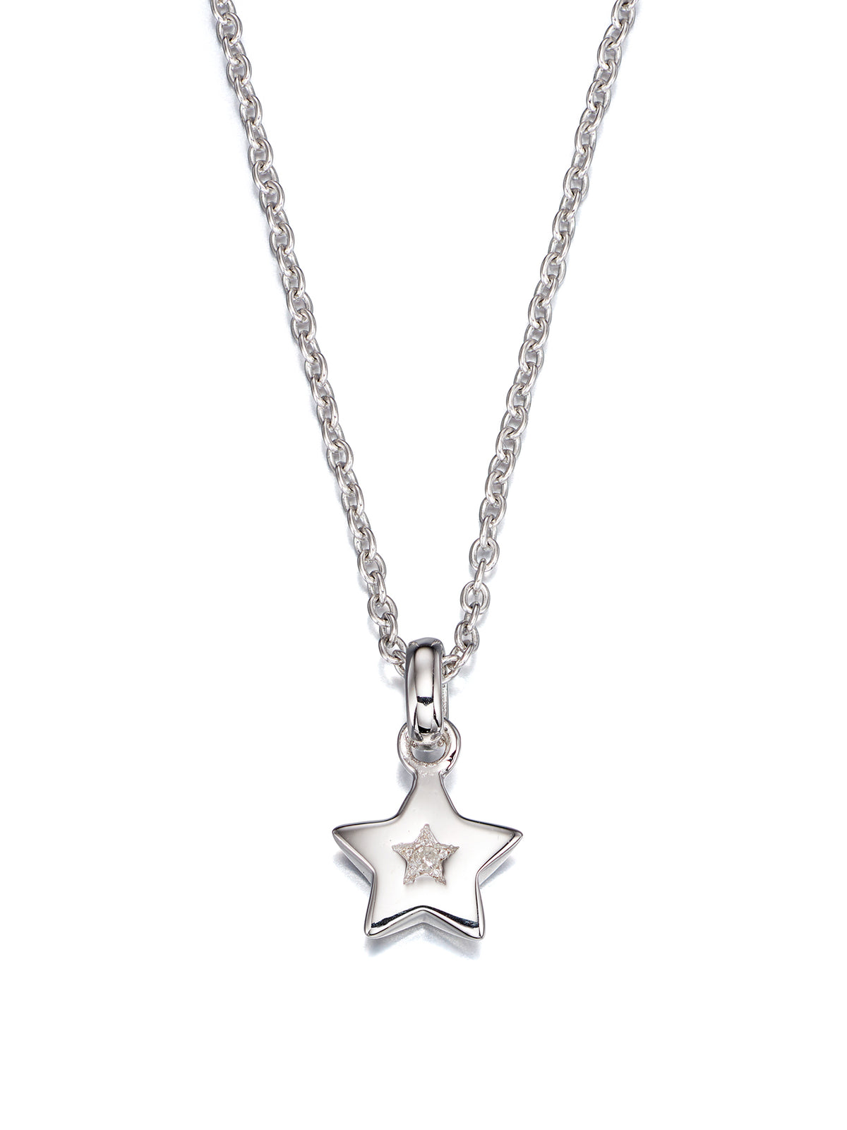 Kids Kirsty Diamond Star Pendant and Chain