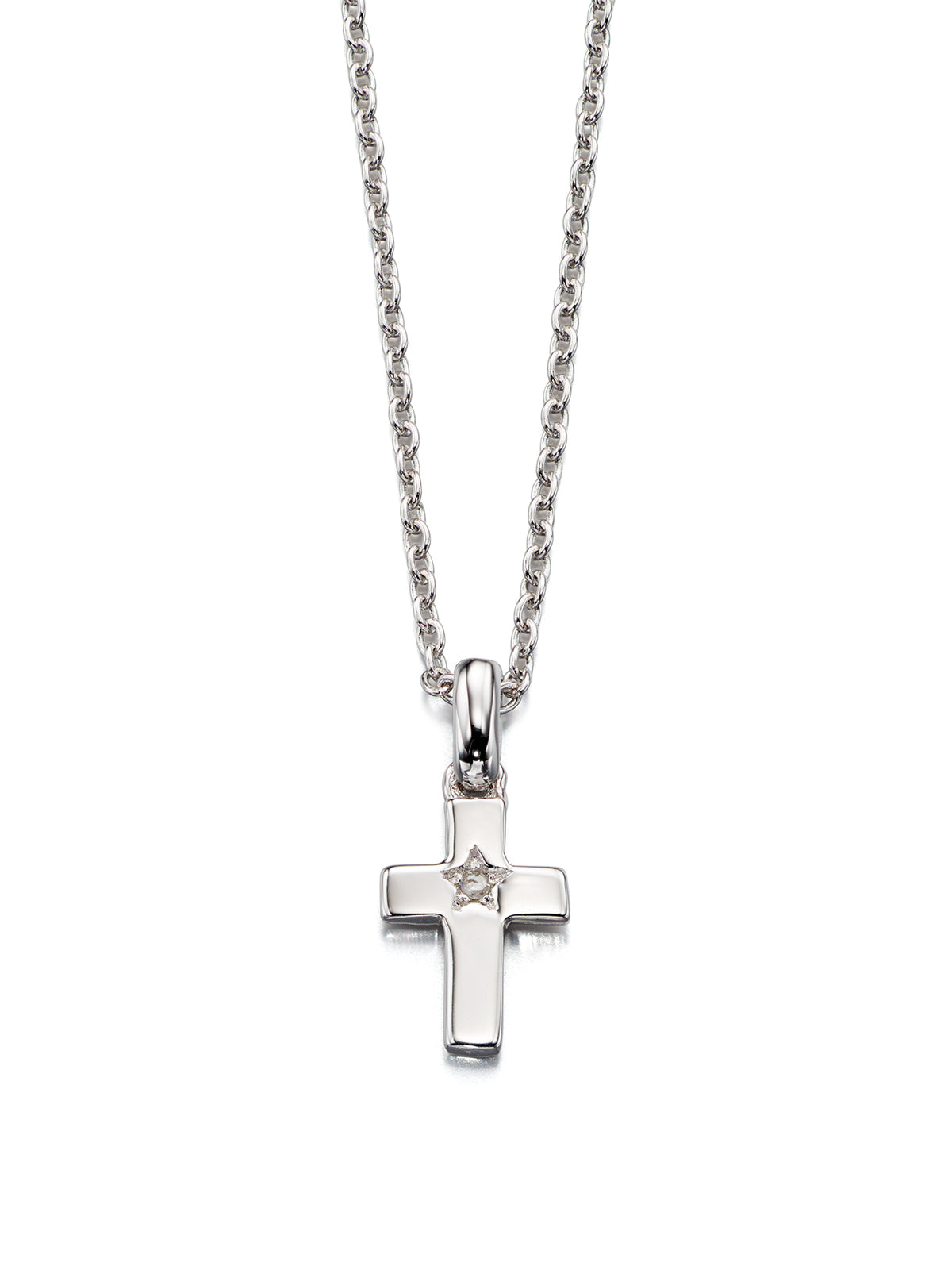 Kids Grace Diamond Cross Pendant and Chain