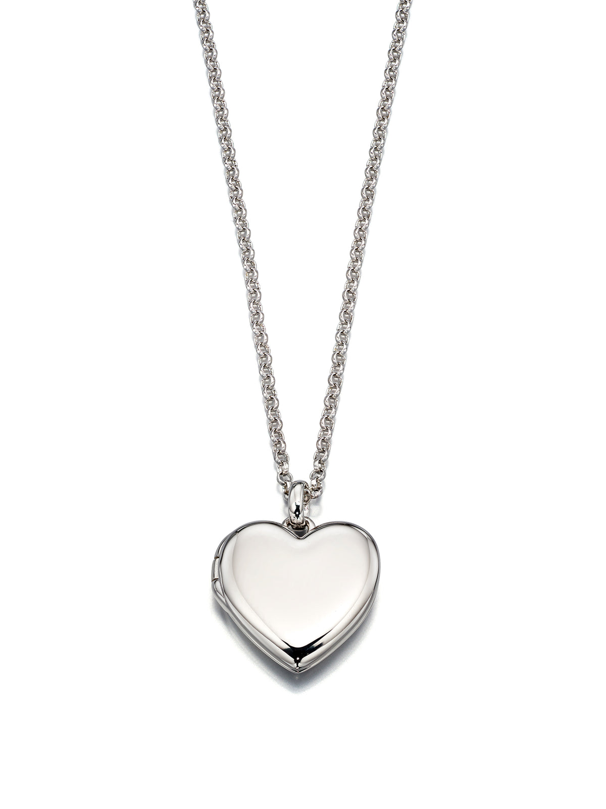 Kids Olivia Plain Medium Heart Locket and Chain