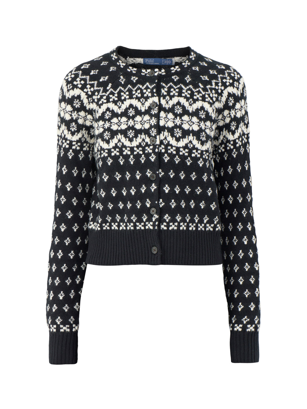 Fair Isle Crew Neck Cardigan
