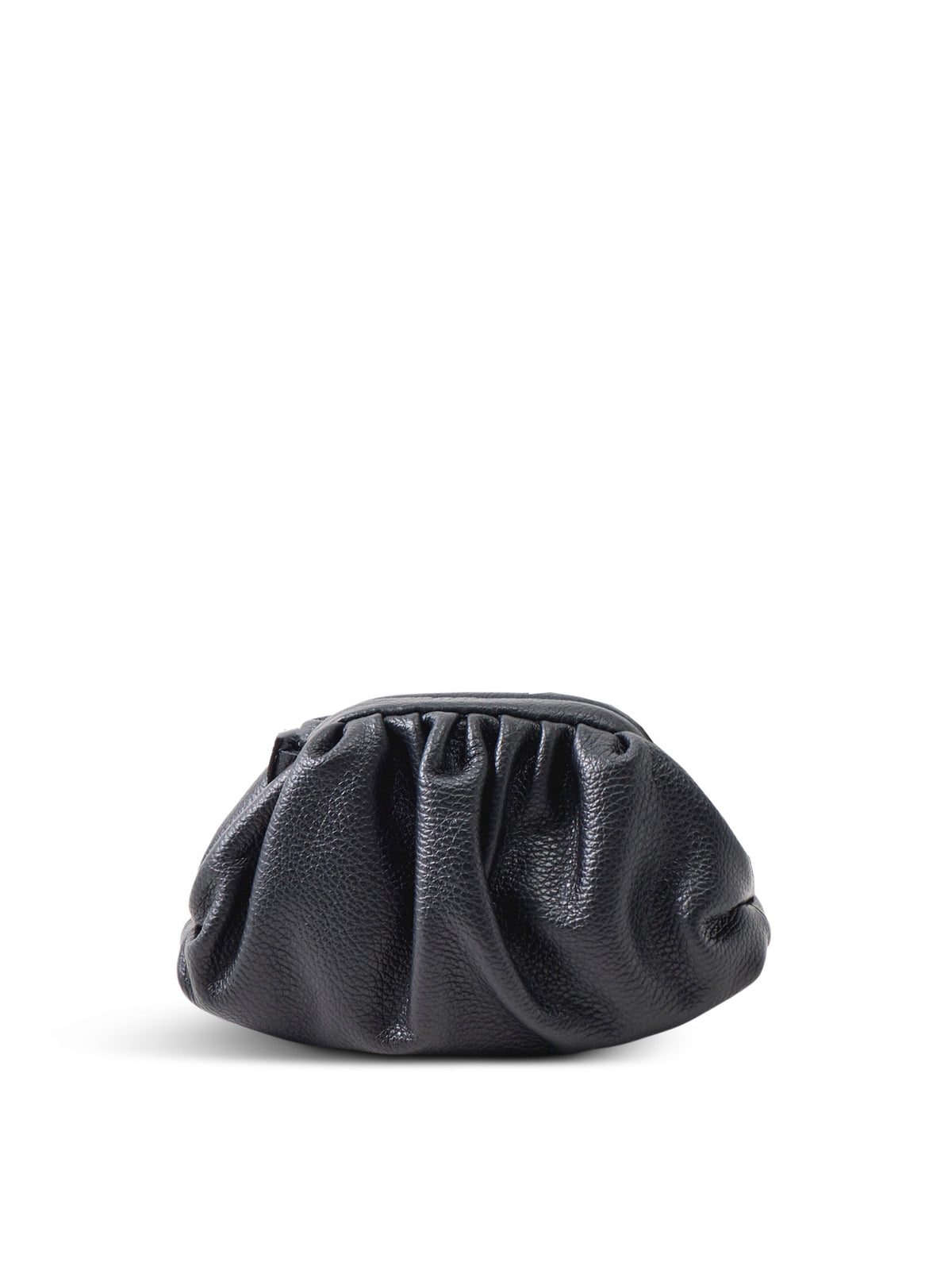 Maddy Small Leather Clutch Bag - Black