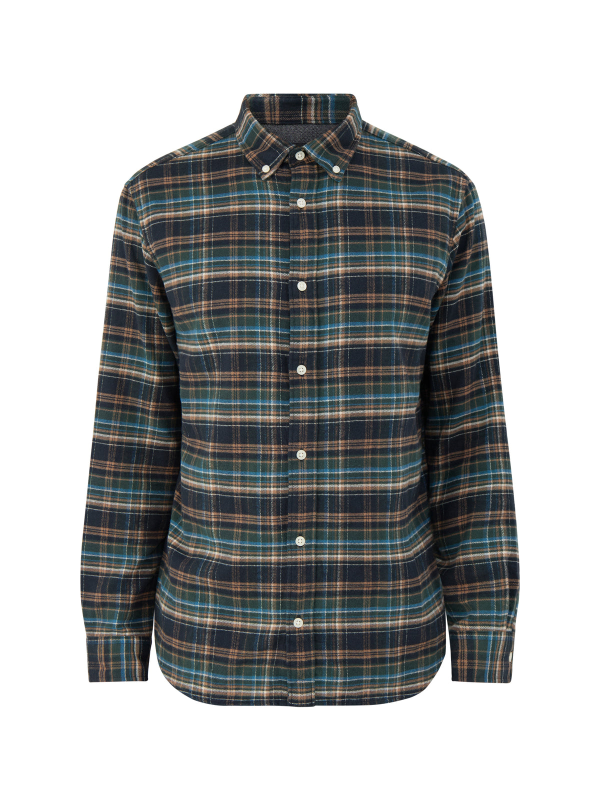 Blustanley 100% Cotton Flannel Long Sleeve Shirt