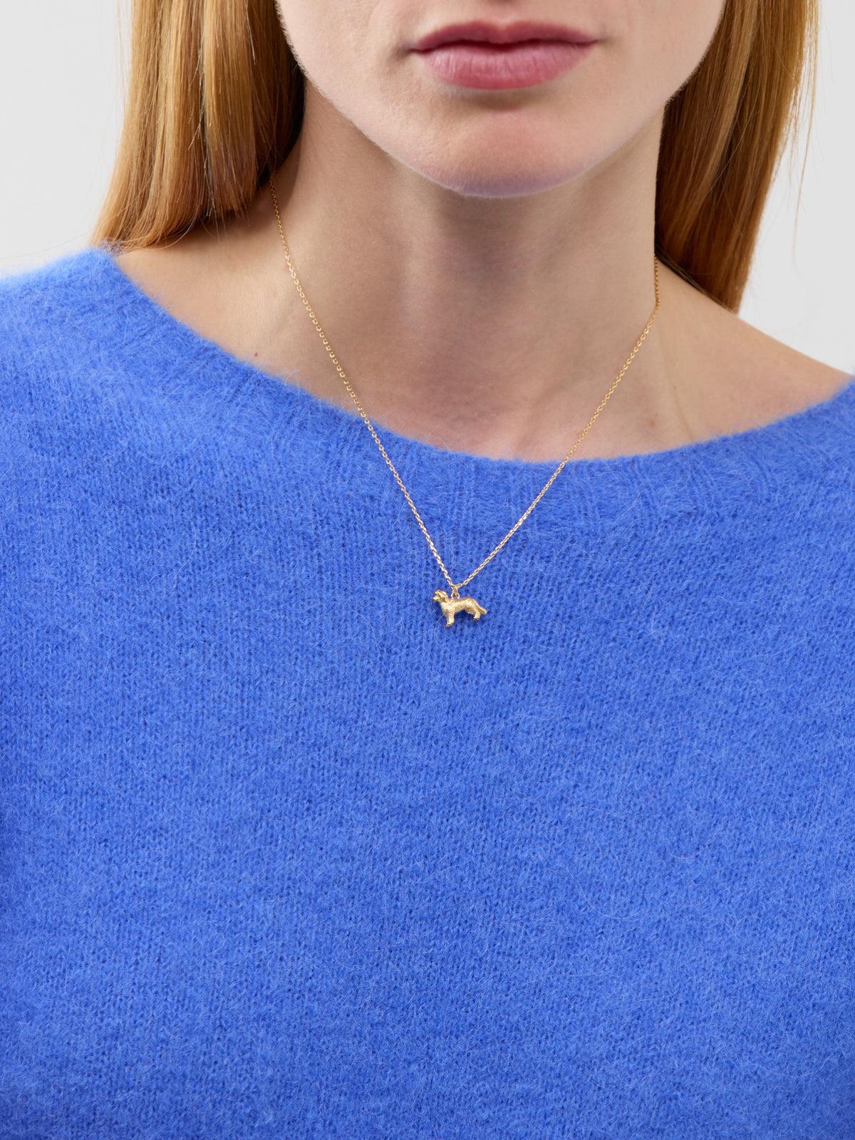14KT Gold-Plated Cockapoo Pendant Necklace