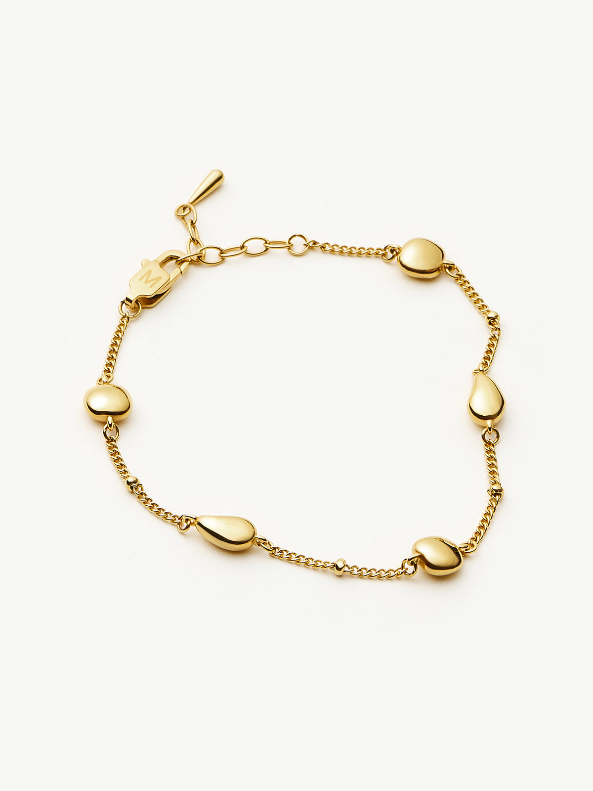 Molten Teardrop Multi-Charm Bracelet - 18KT Gold PVD Plated