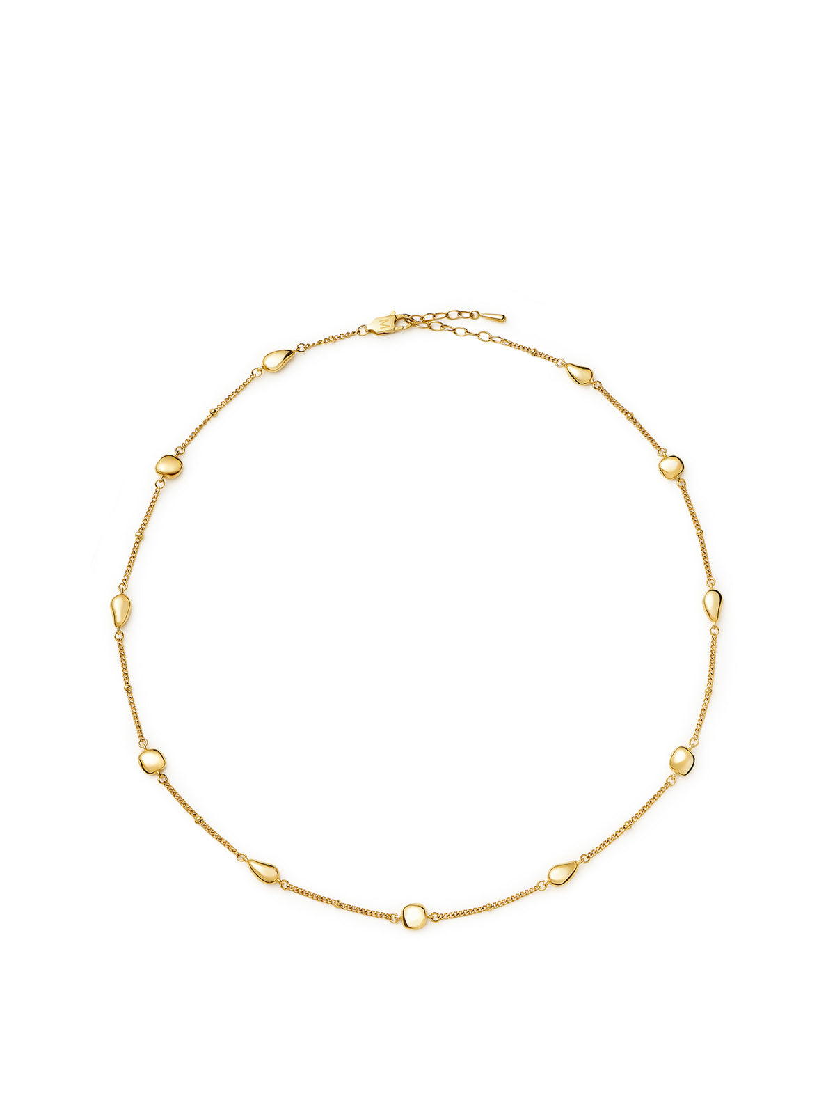 Molten Teardrop Multi-Charm Necklace - 18KT Gold PVD Plated