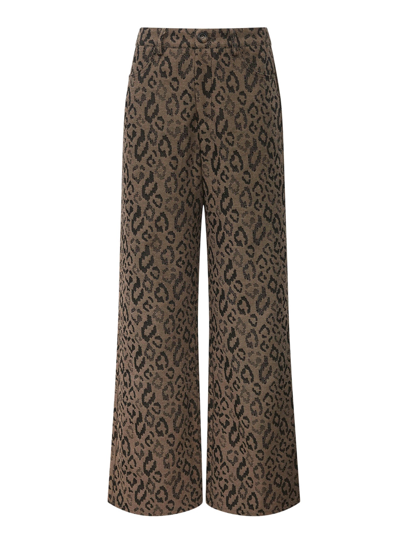 Leopard Print Detail Trousers