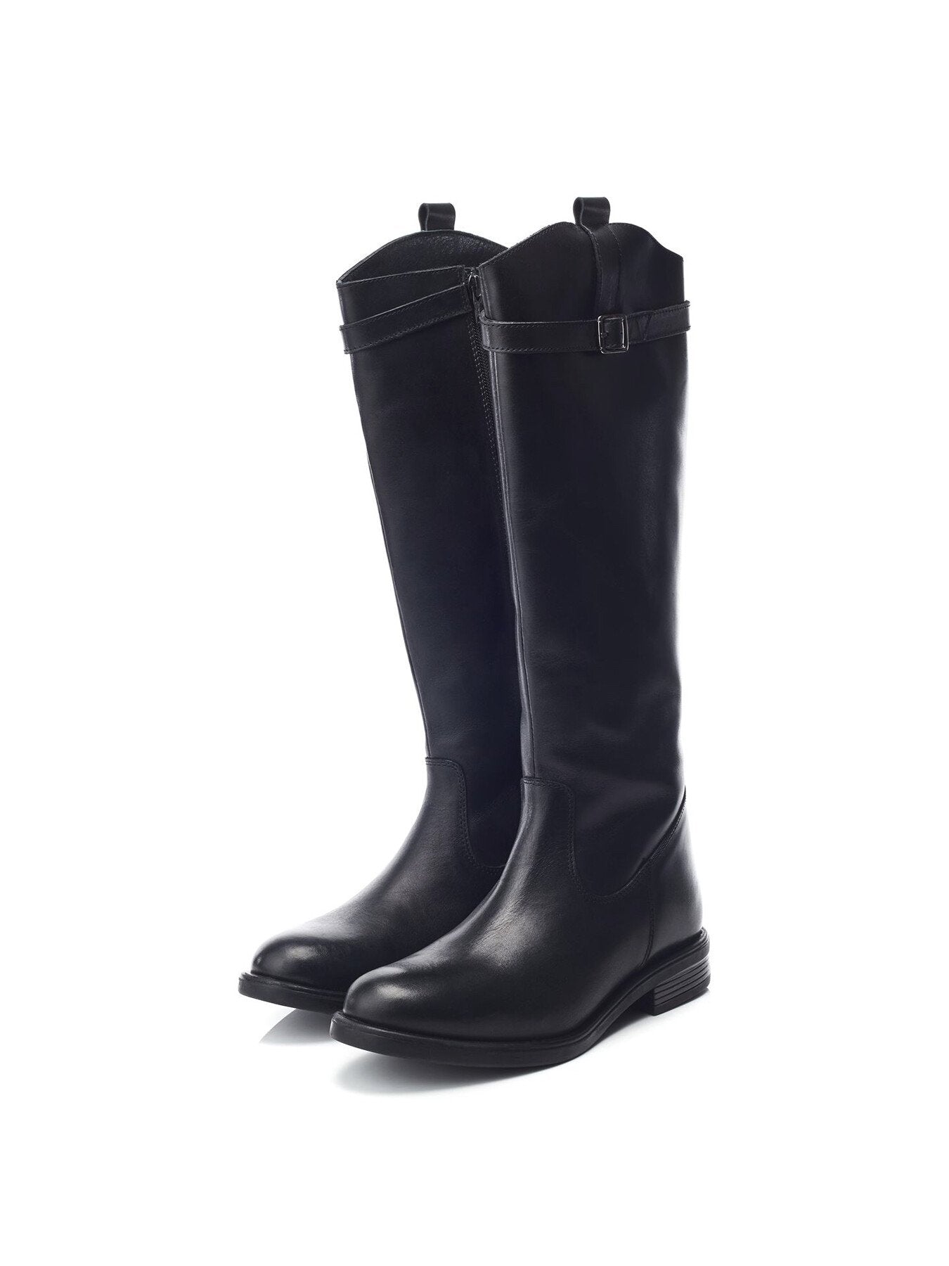 B.Luna Leather Boots