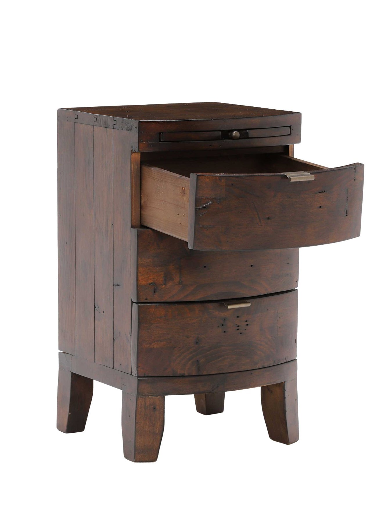 Navajos Reclaimed Wood 3 Drawer Bedside Table