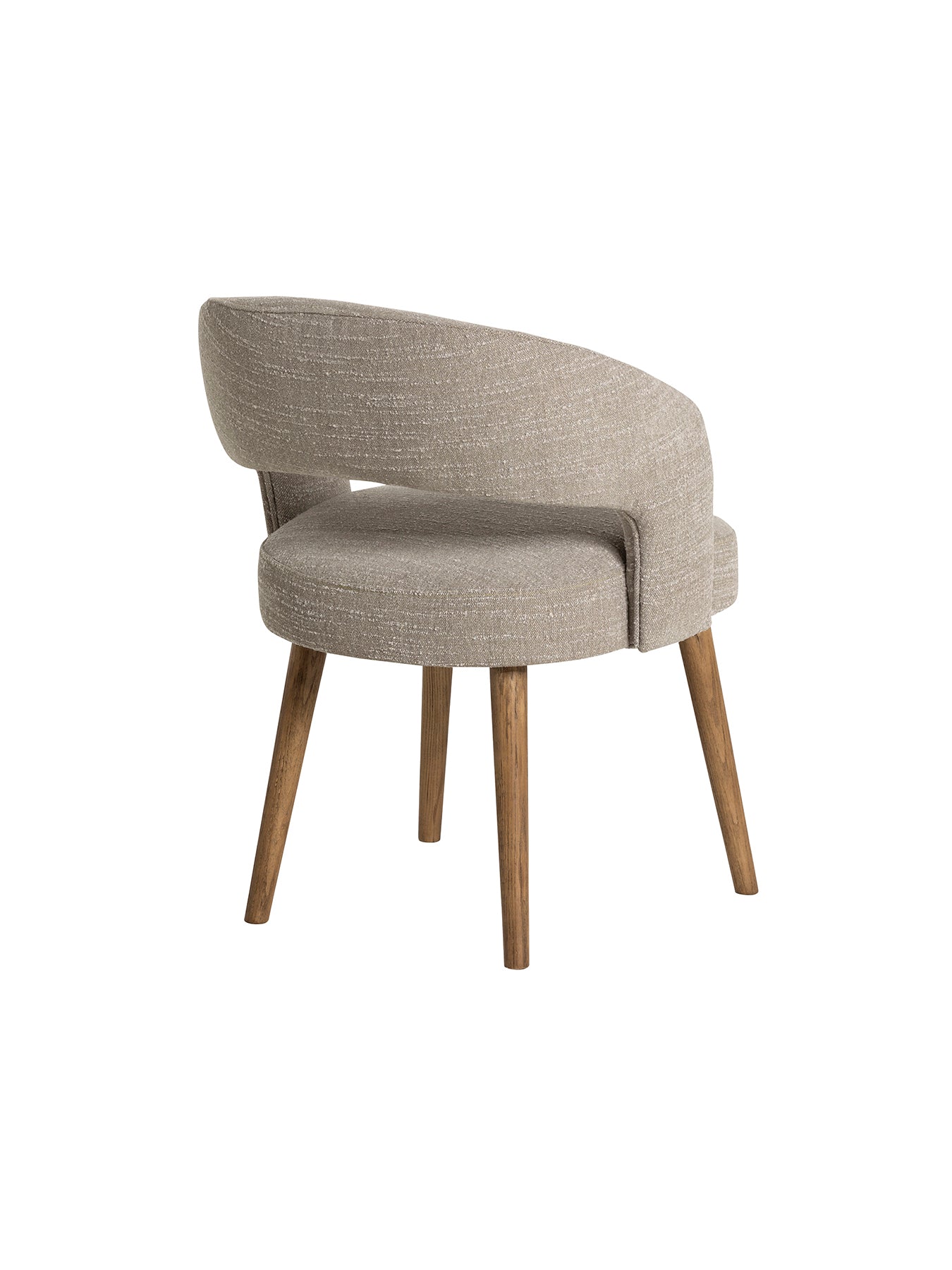 Brown Alden Neutral Fabric Dining Chair