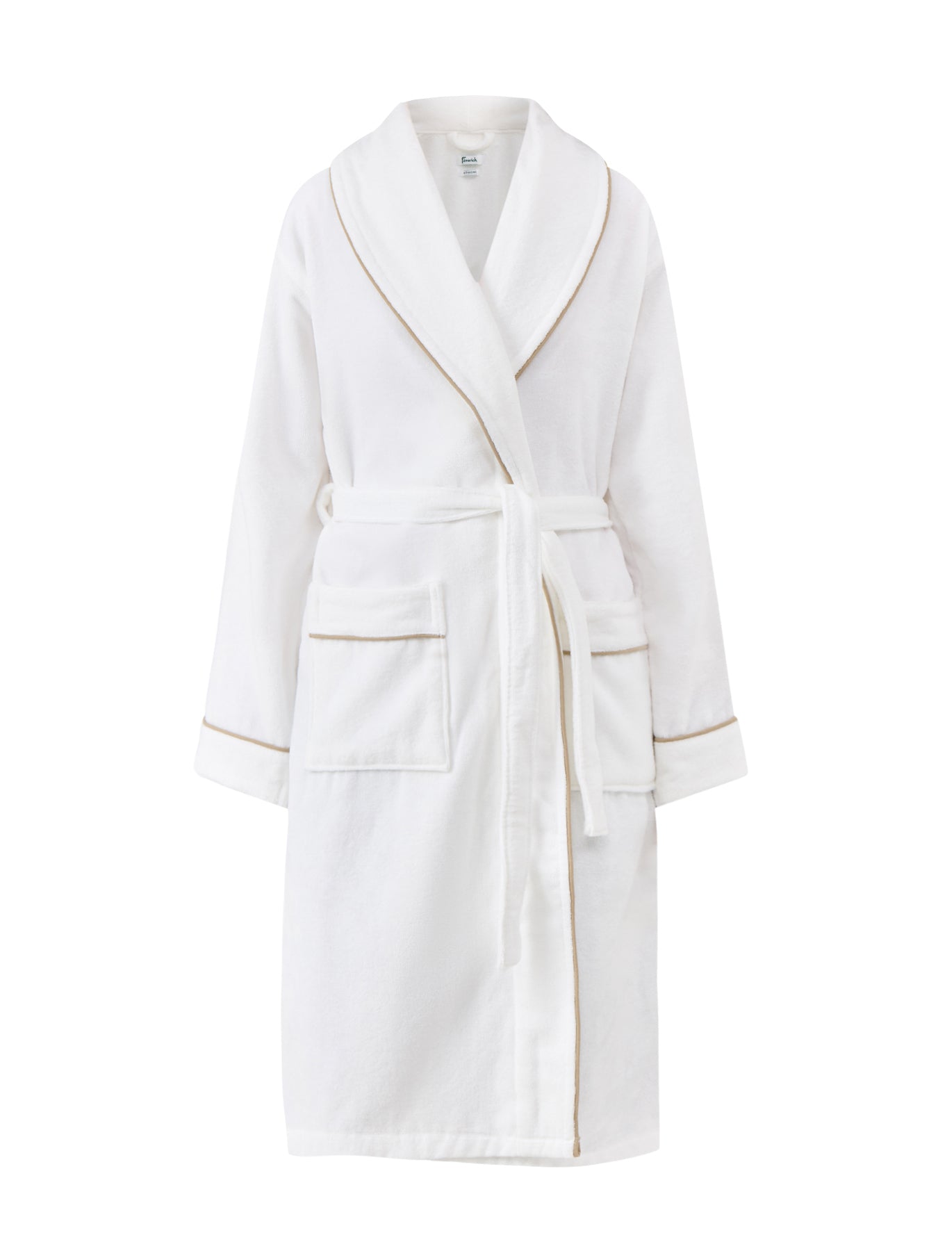 Claygate Bath Robe White/Truffle