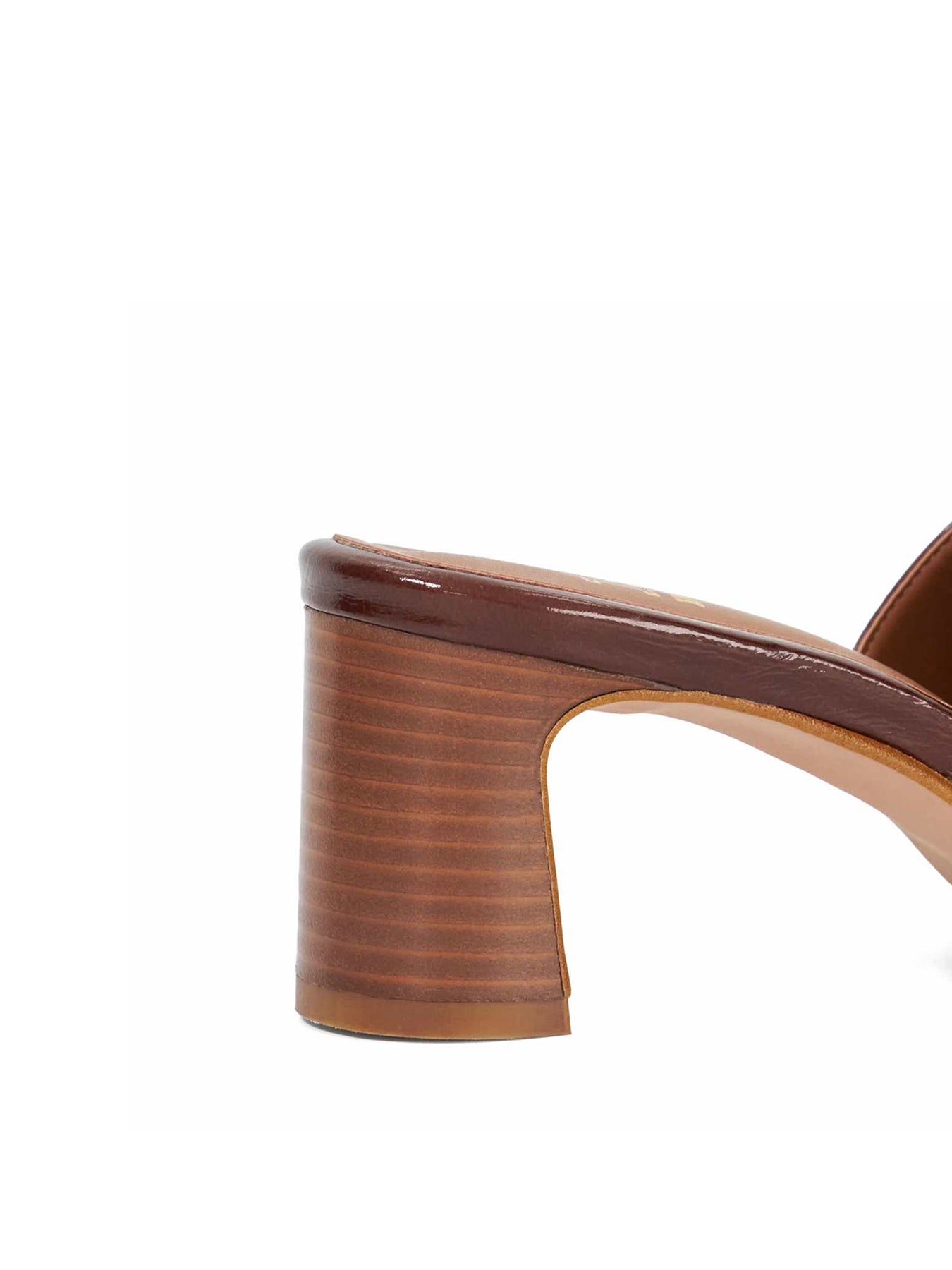 Jule Leather Open Toe Mules Brown