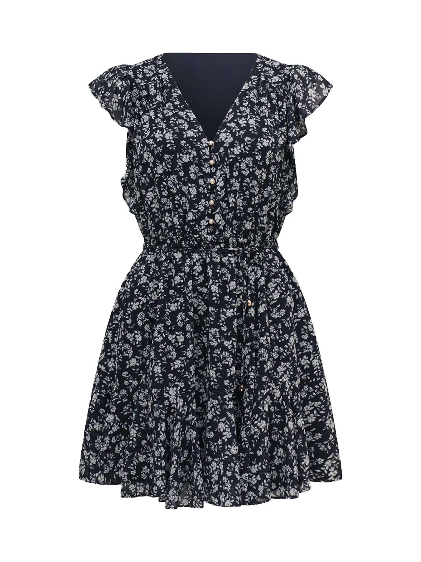 Maxine Flutter Sleeves Mini Dress