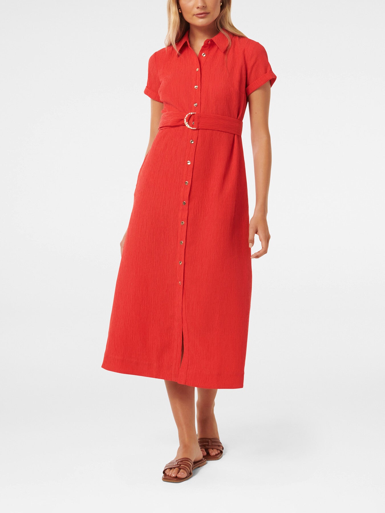 Briley Textured Shirt Dress