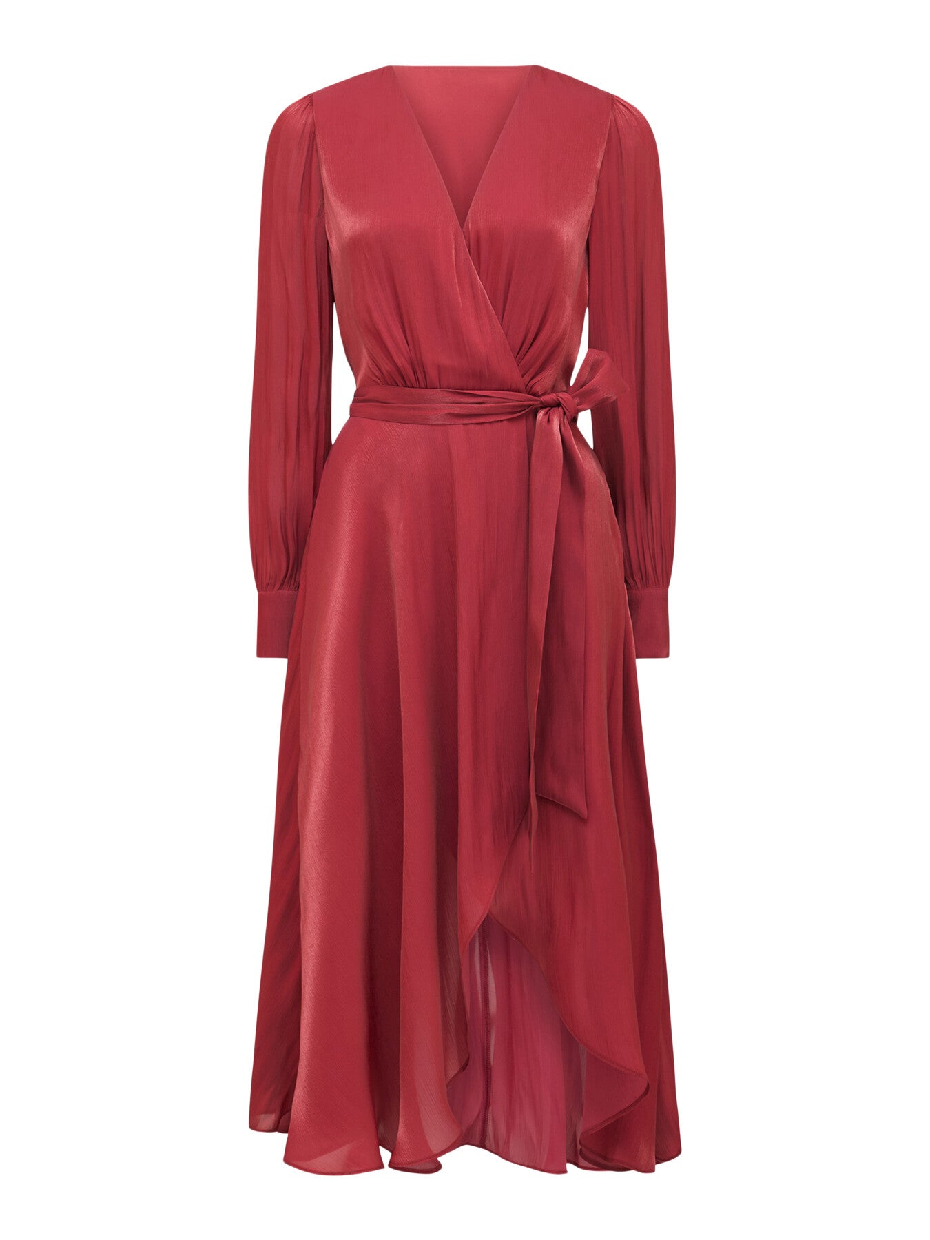 Mabel Metallic Wrap Midi Dress