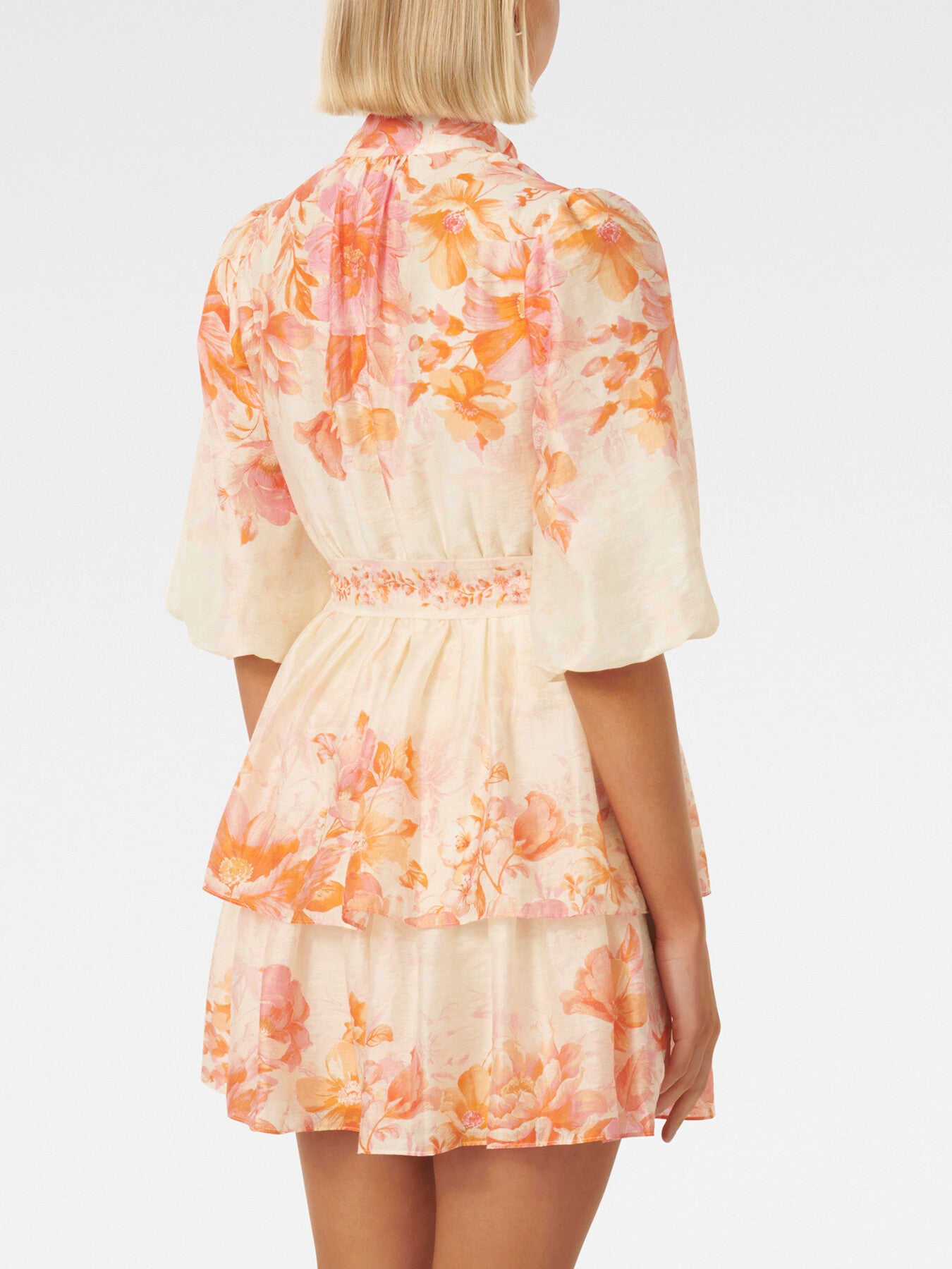 Isla Printed Tiered Mini Dress