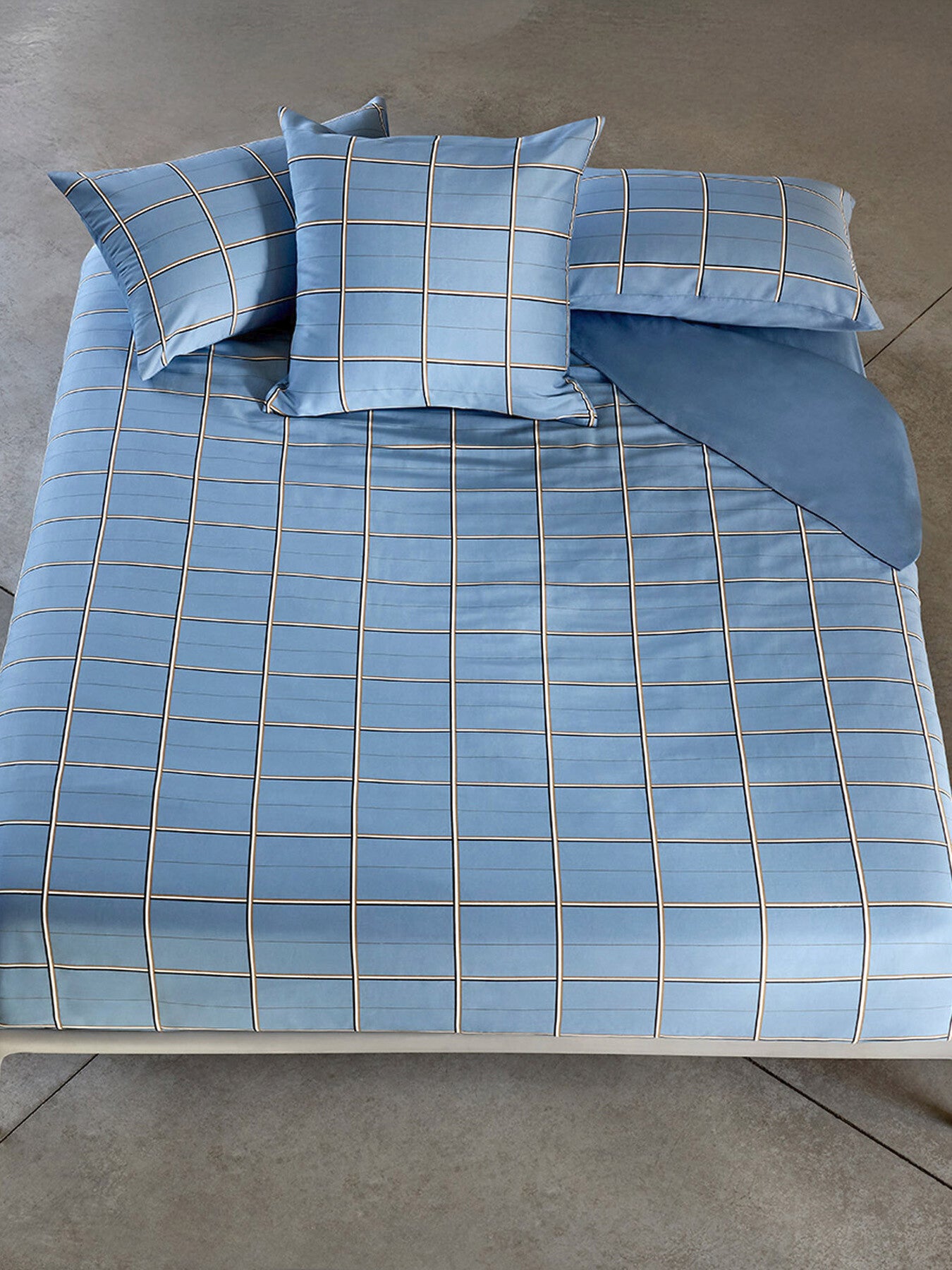 Boss Check Duvet Cover Blue