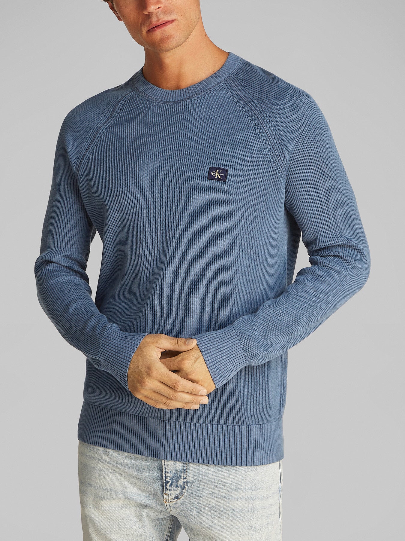 Ribbed Crew Neck Jumper