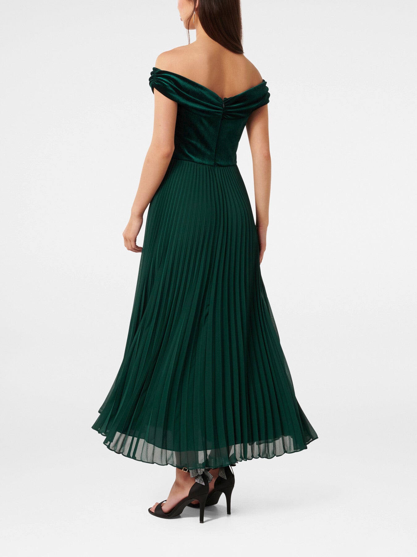 Rebecca Off Shoulder Velvet Gown