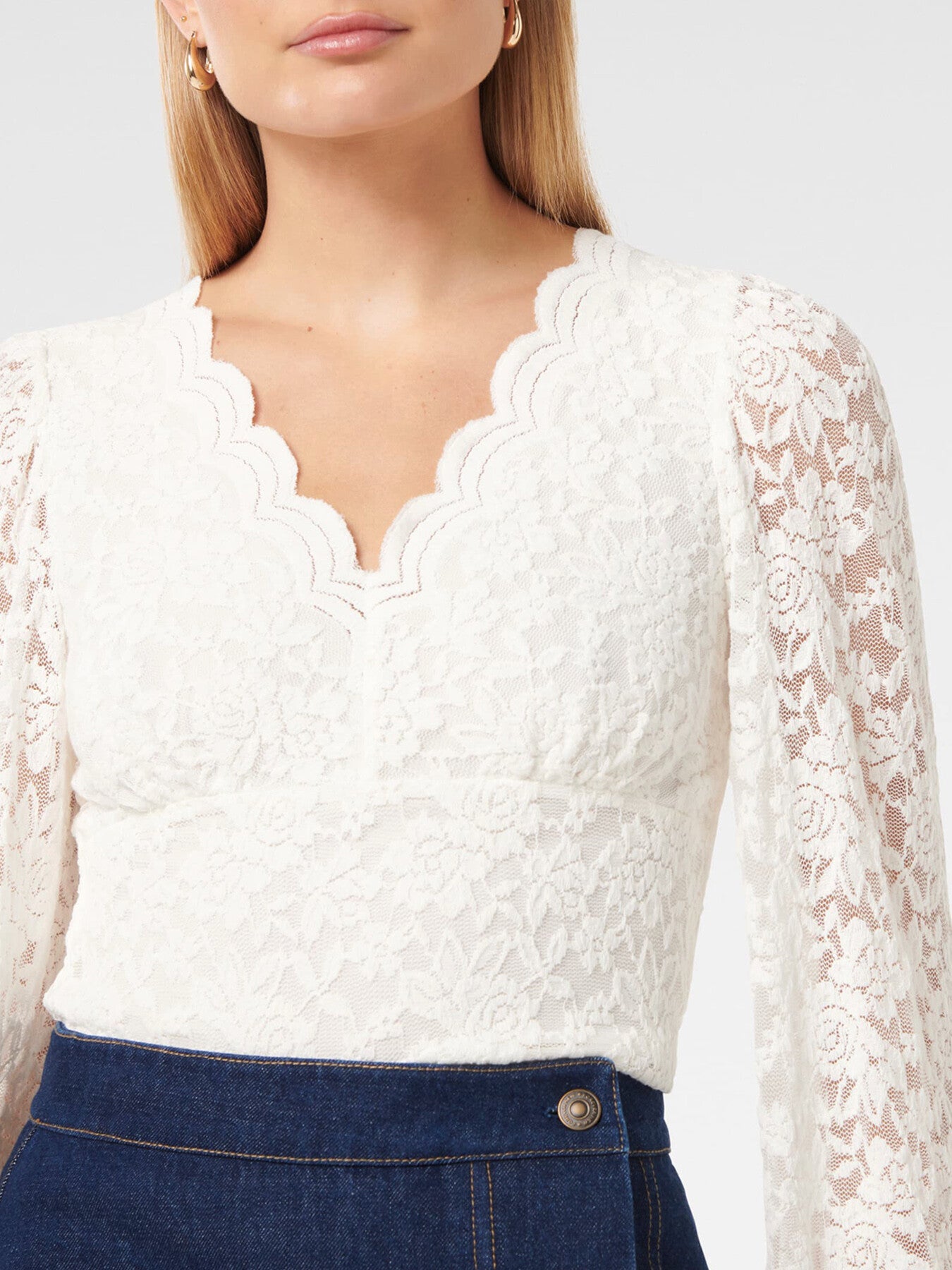 Yianna Lace Long Sleeves Top