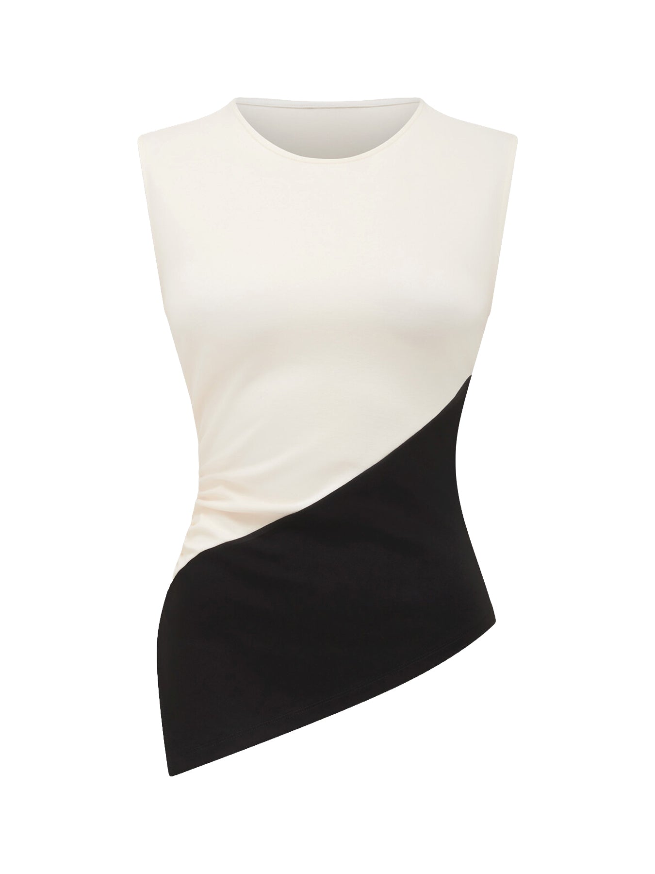Camryn Two Tone Asymmetrical Top
