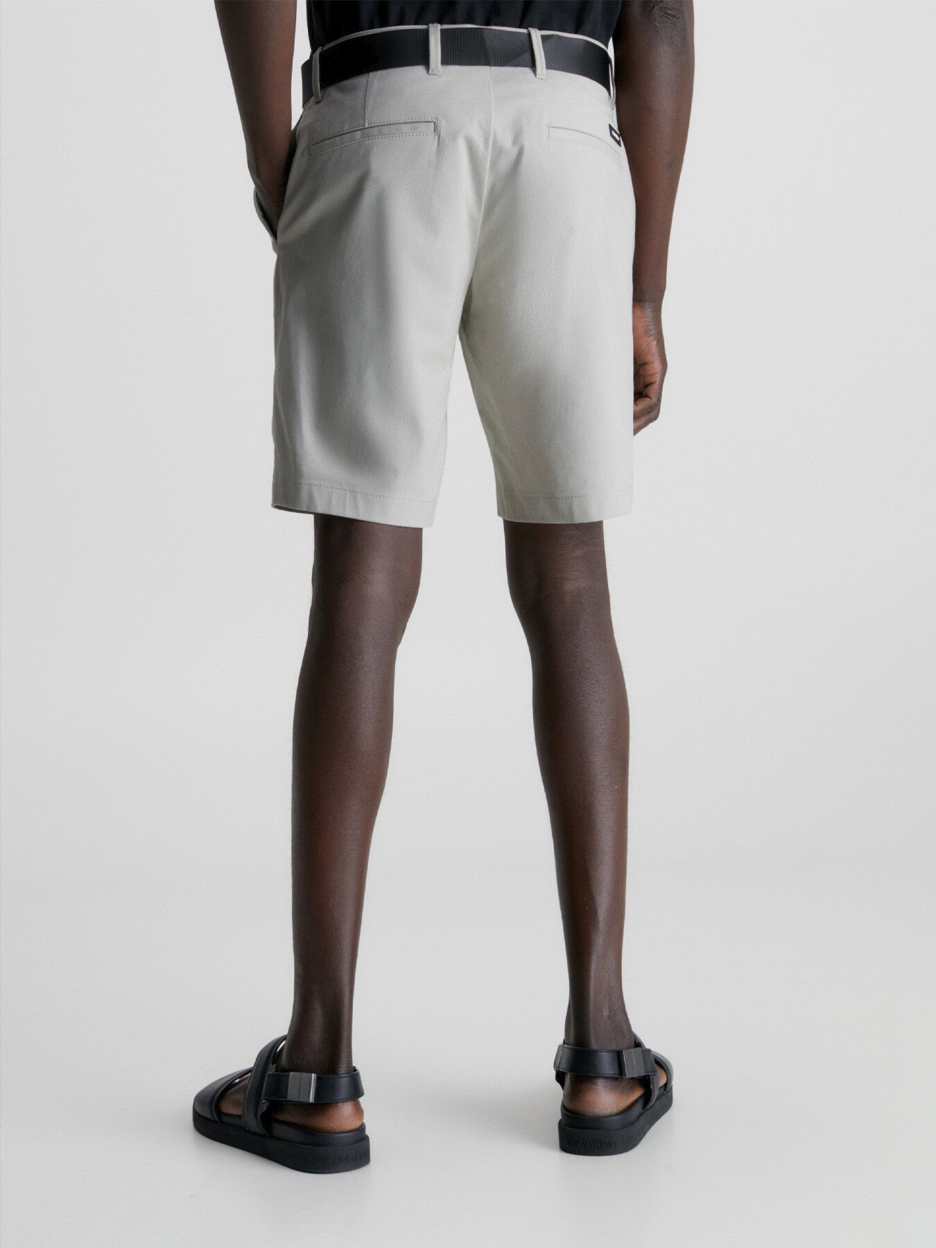 Slim Twill Belted Shorts