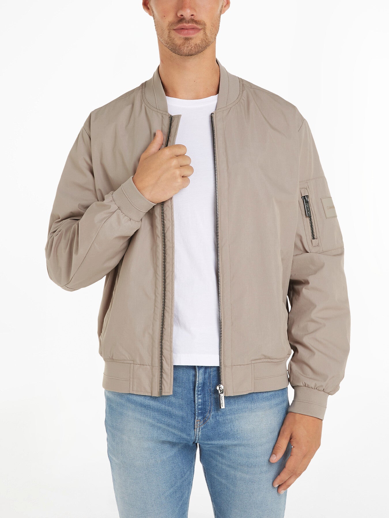 Cotton Nylon Bomber Jacket