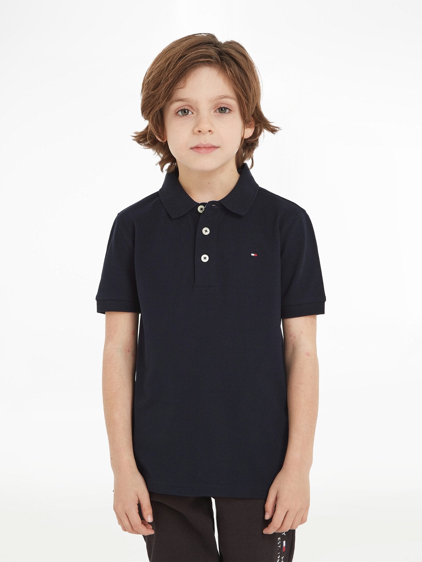 Kid's Organic Cotton Polo Shirt Black