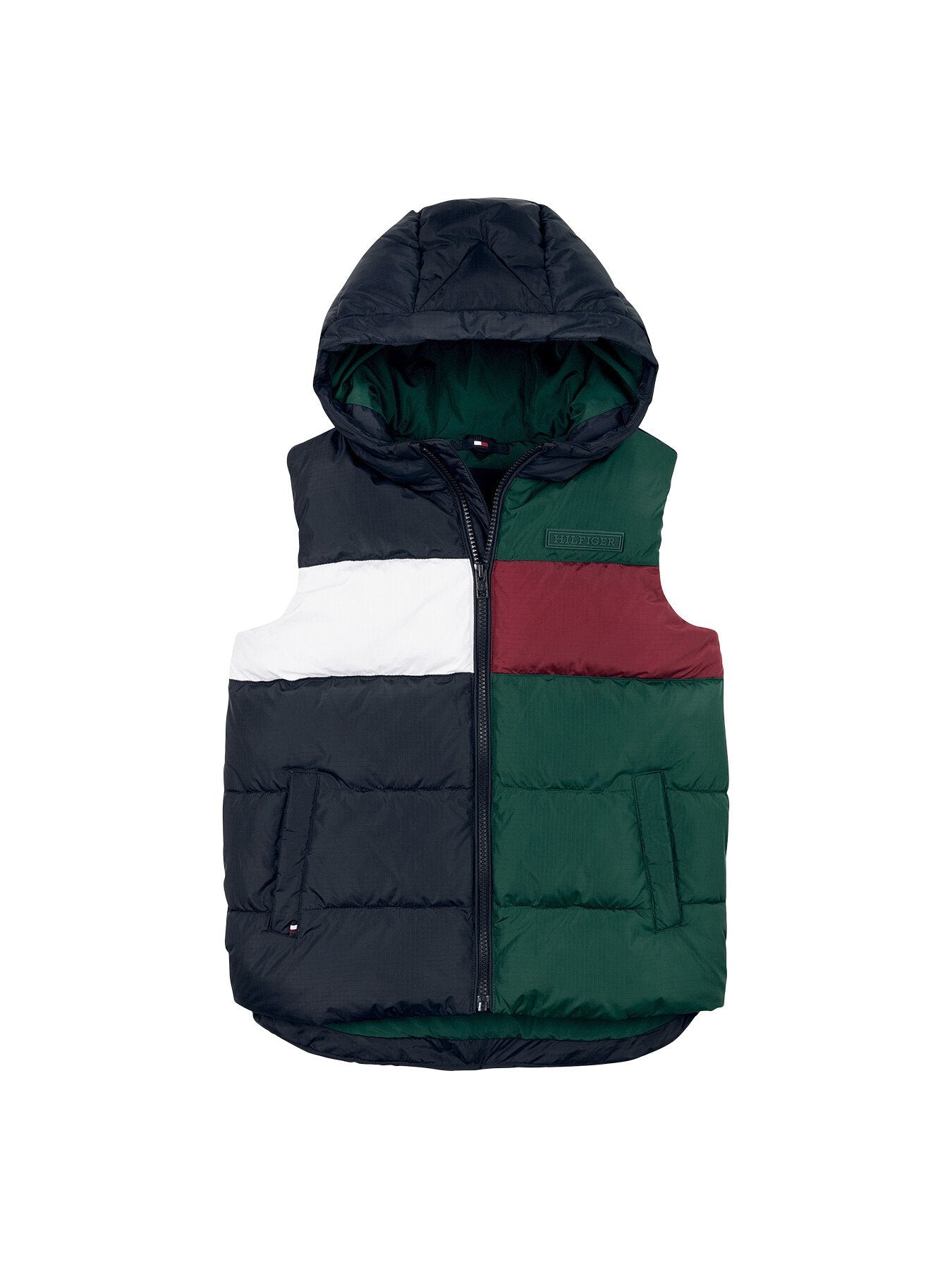 Colour Block Hooded Insulated Vest