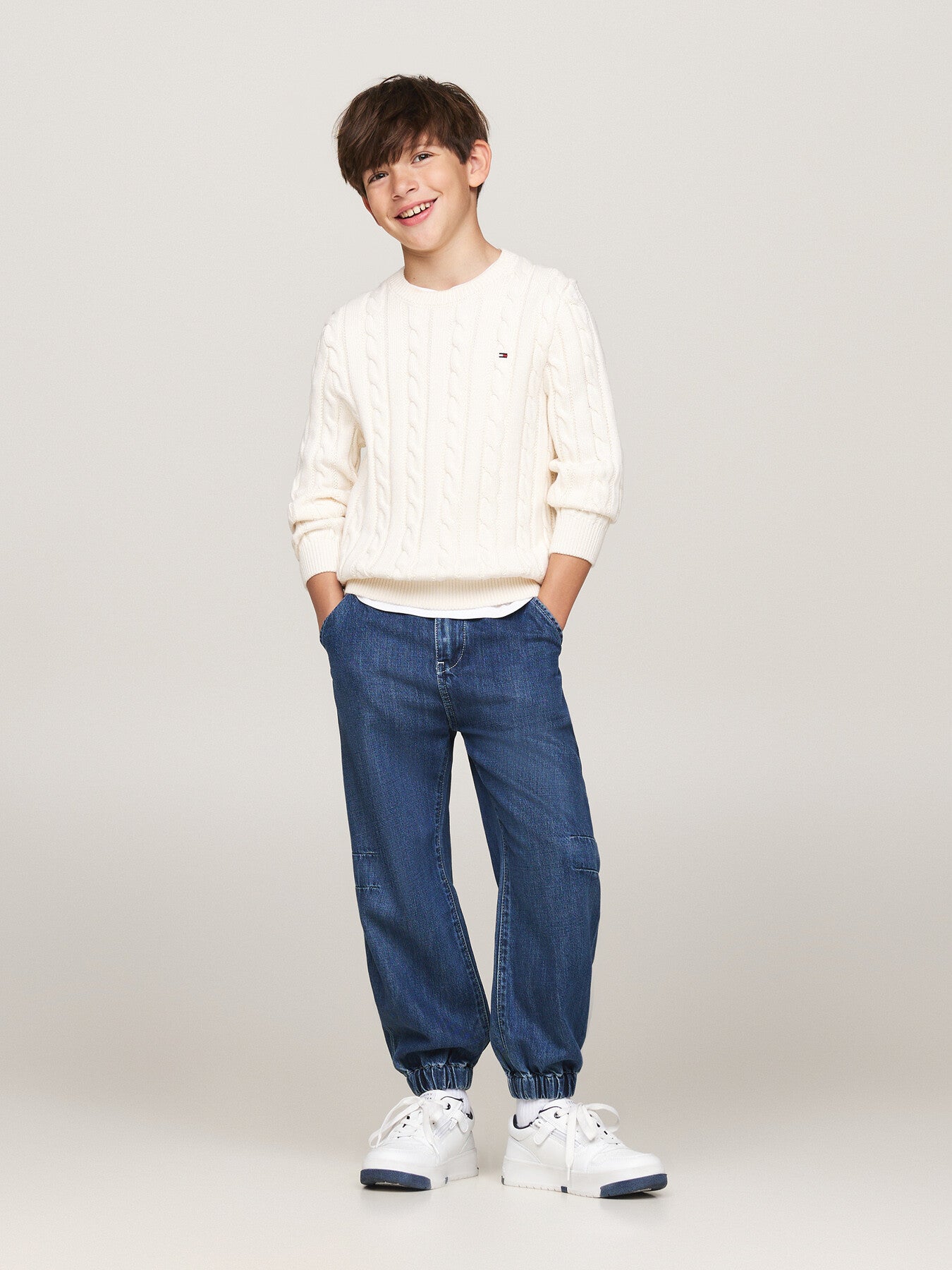 Cable Knit Crew Neck Jumper
