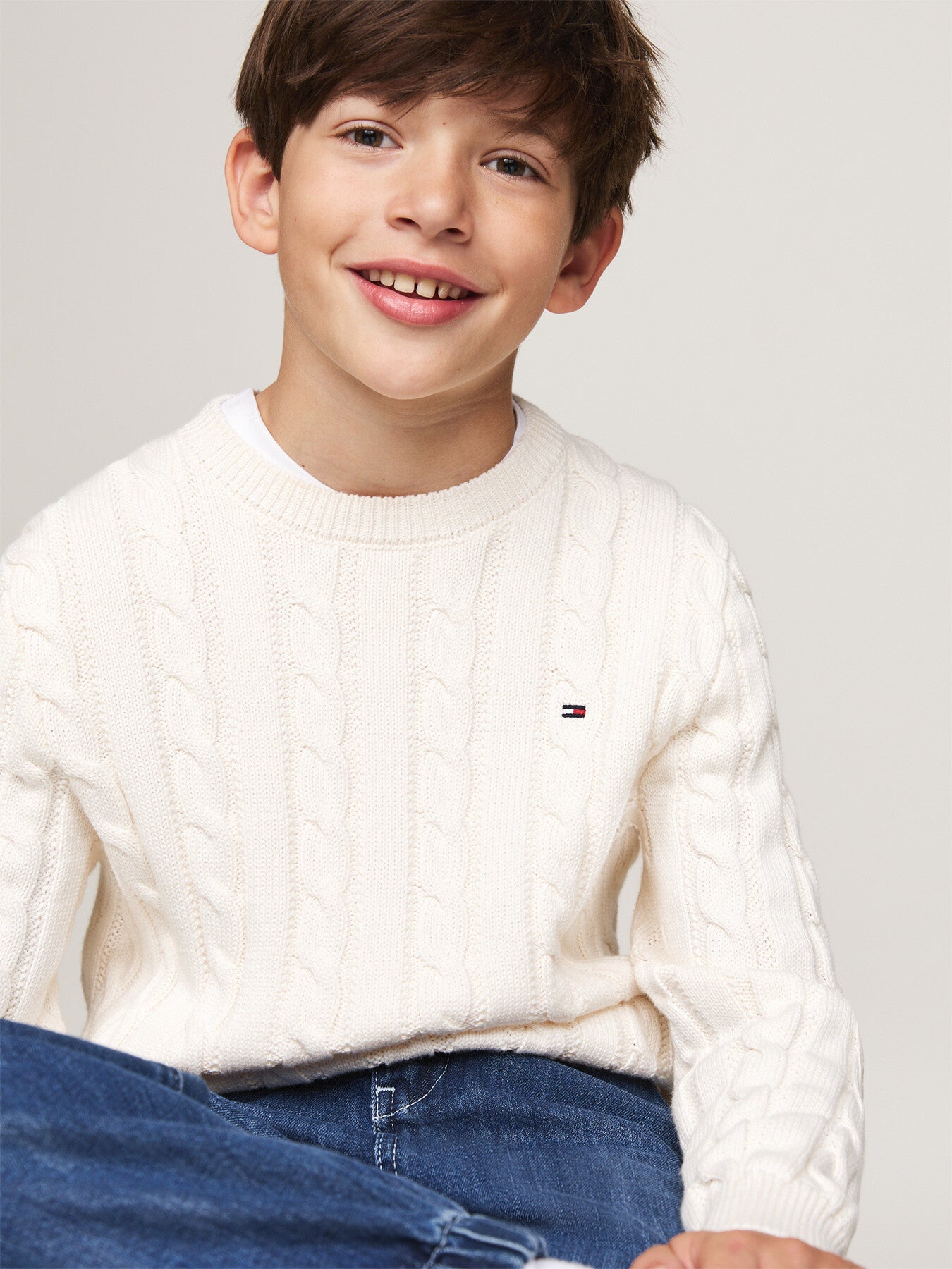 Cable Knit Crew Neck Jumper